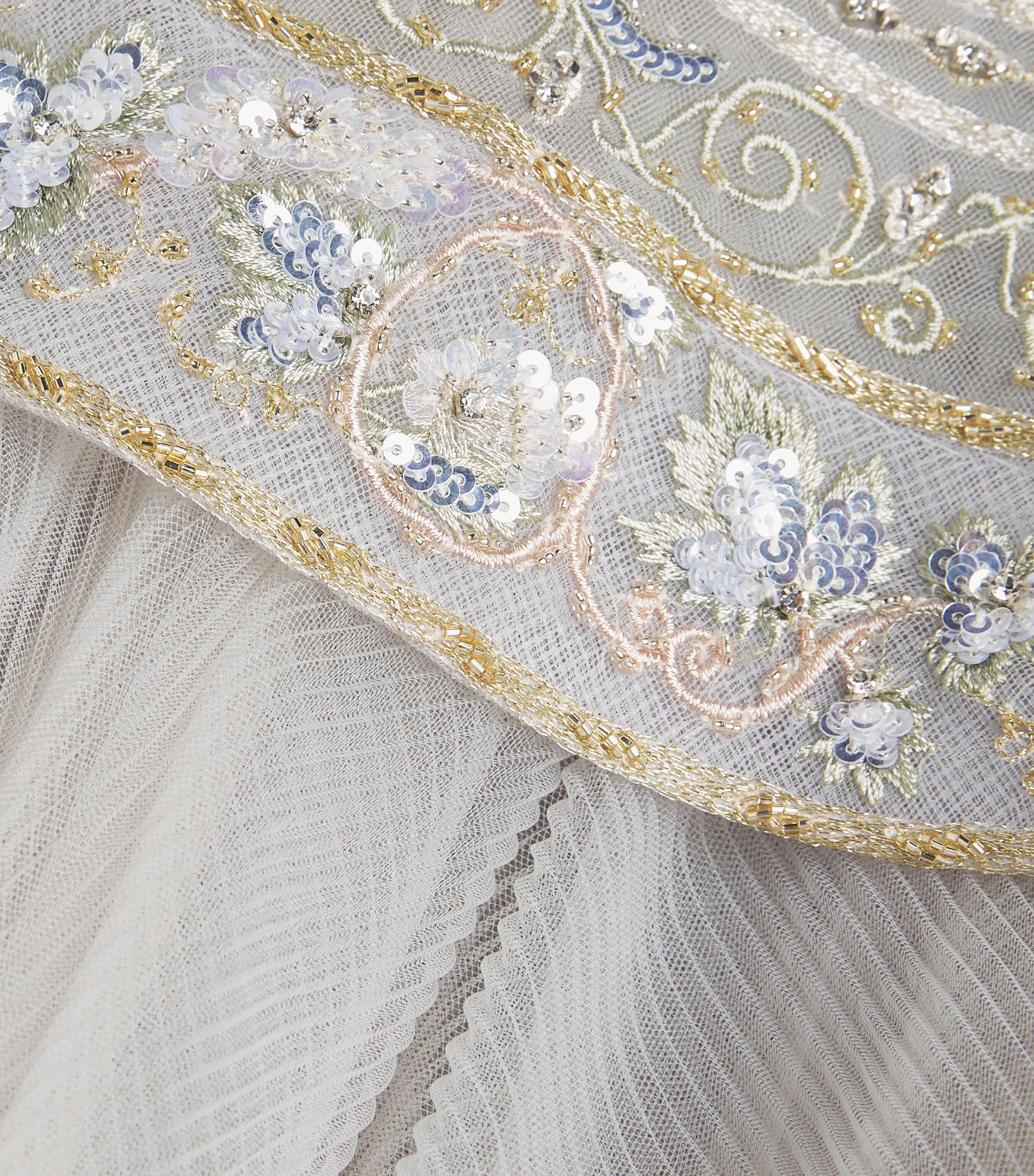 MAISON AVA Tulle Embroidered Dress (6-14 Years) Ivory Image 3