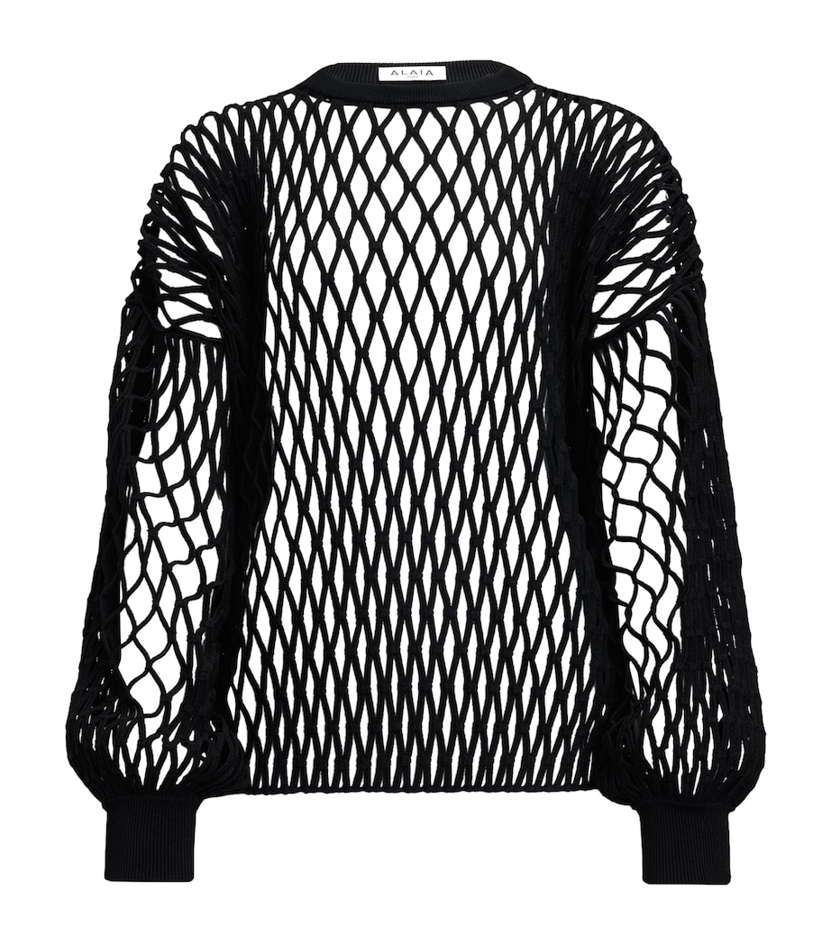 Macramé Fishnet Sweater NOIR ALAIA Image 1