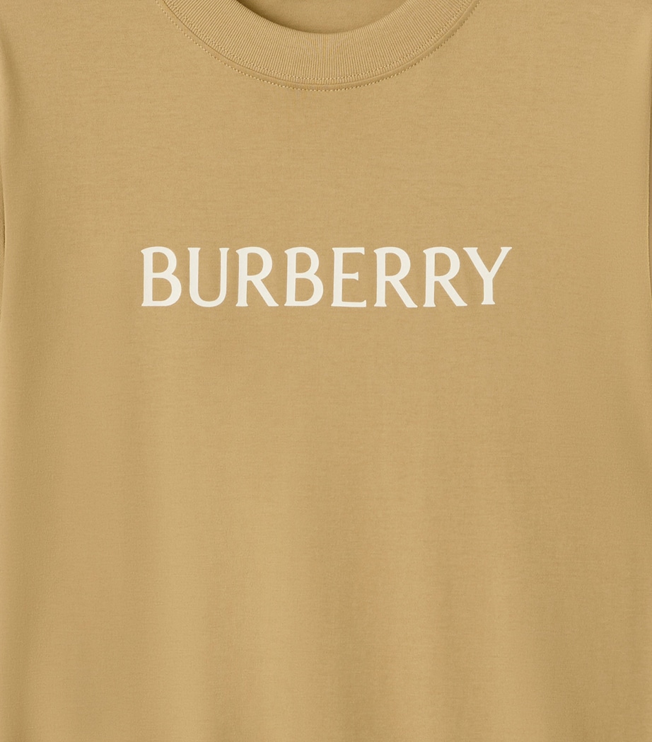 Cotton Logo T-Shirt FLAX Image 4