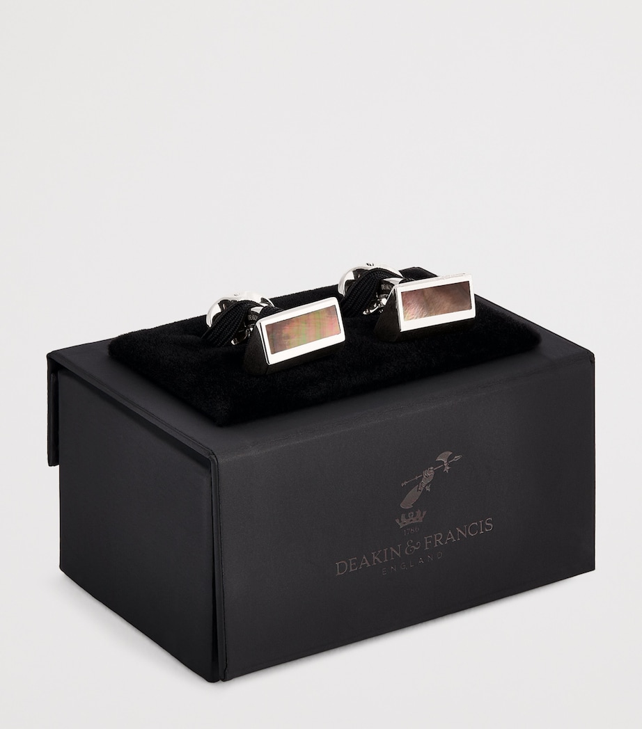 Sterling Silver Mother-Of-Pearl Cufflinks GREY Image 3