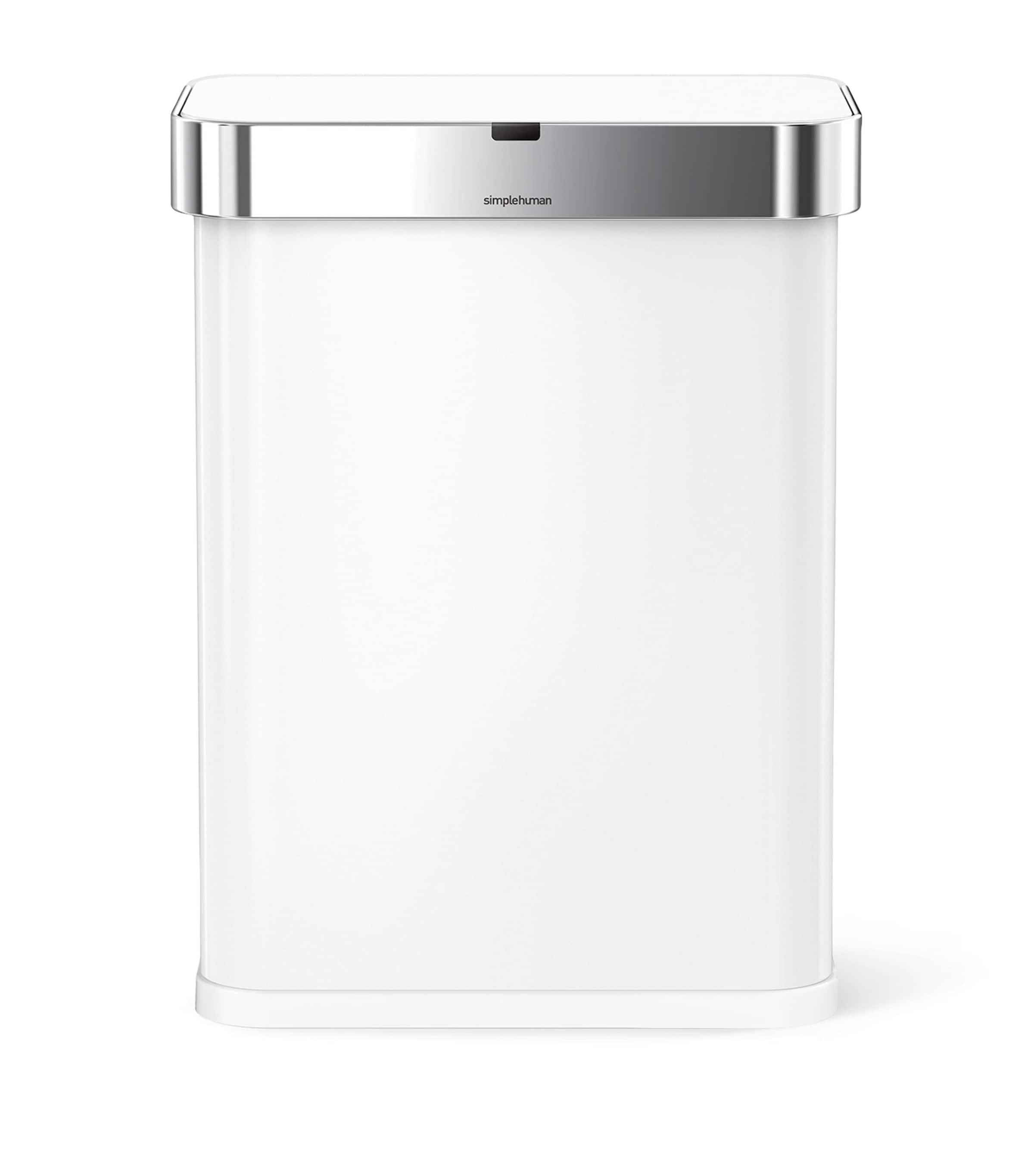 Simplehuman Rectangular Sensor Bin (58L) White Image 1