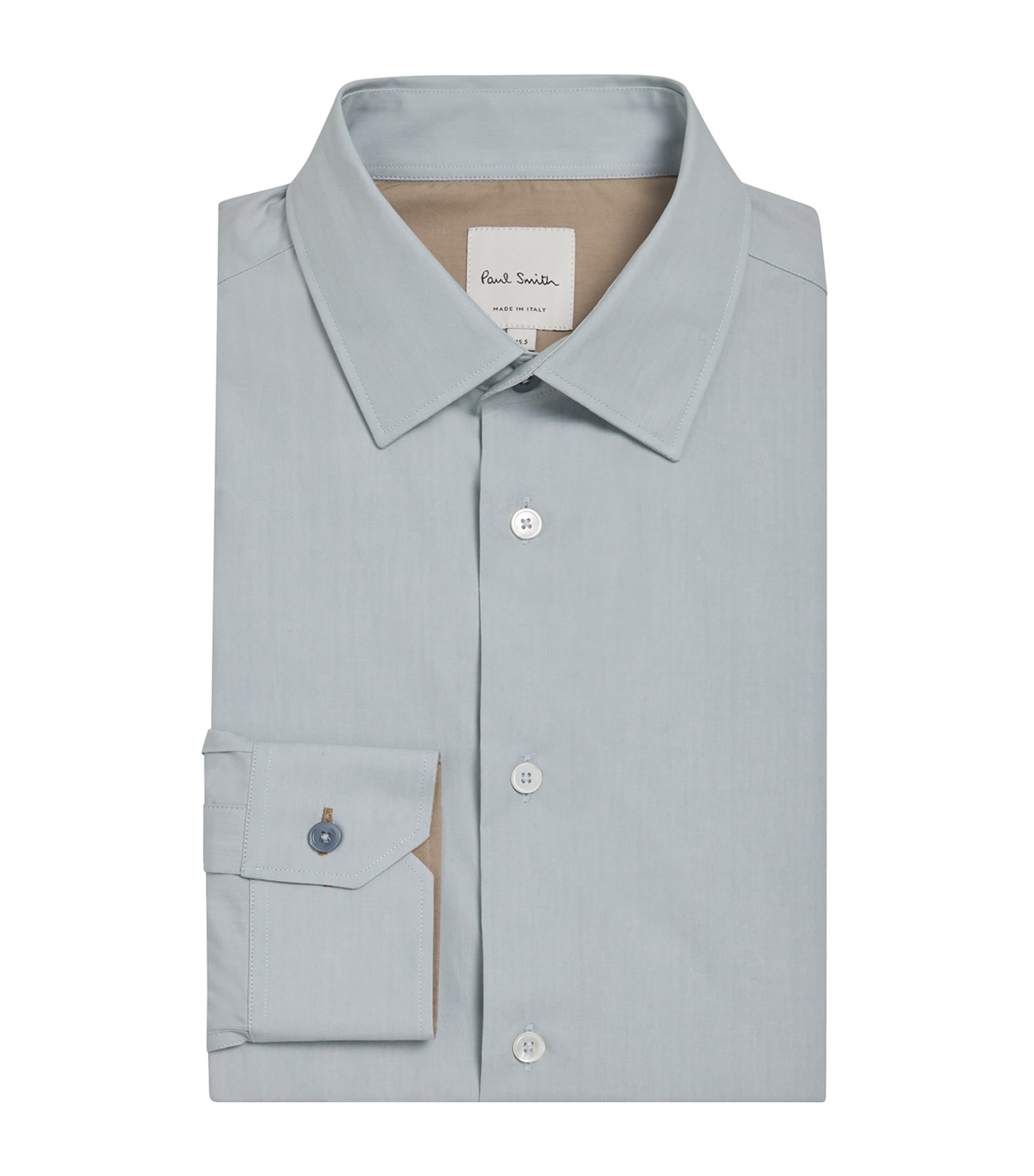 Cotton Long-Sleeve Shirt 40_LIGHT BLUE Image 1