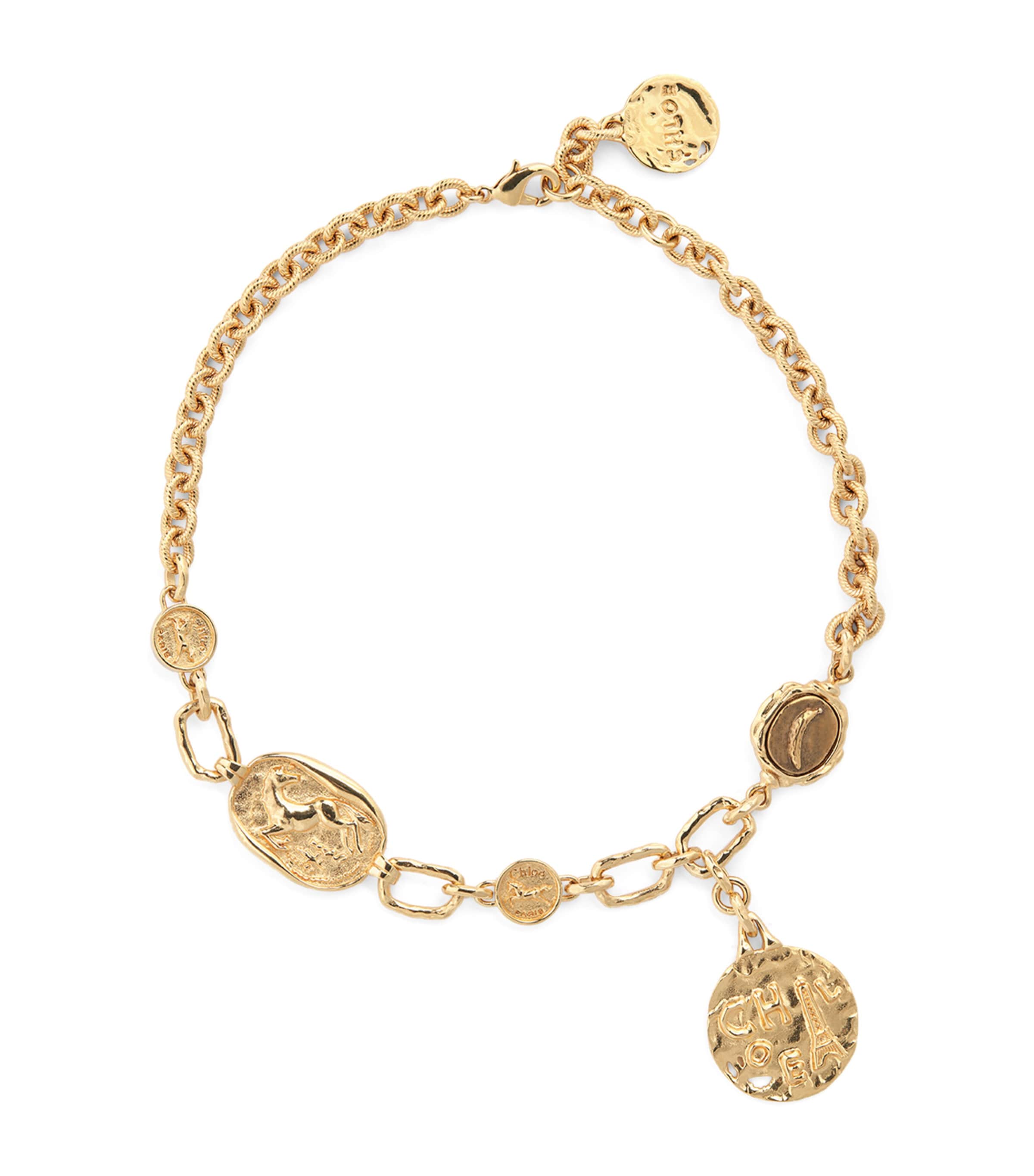 Chloé Chloé Medals Choker Necklace Vintage Gold Image 1