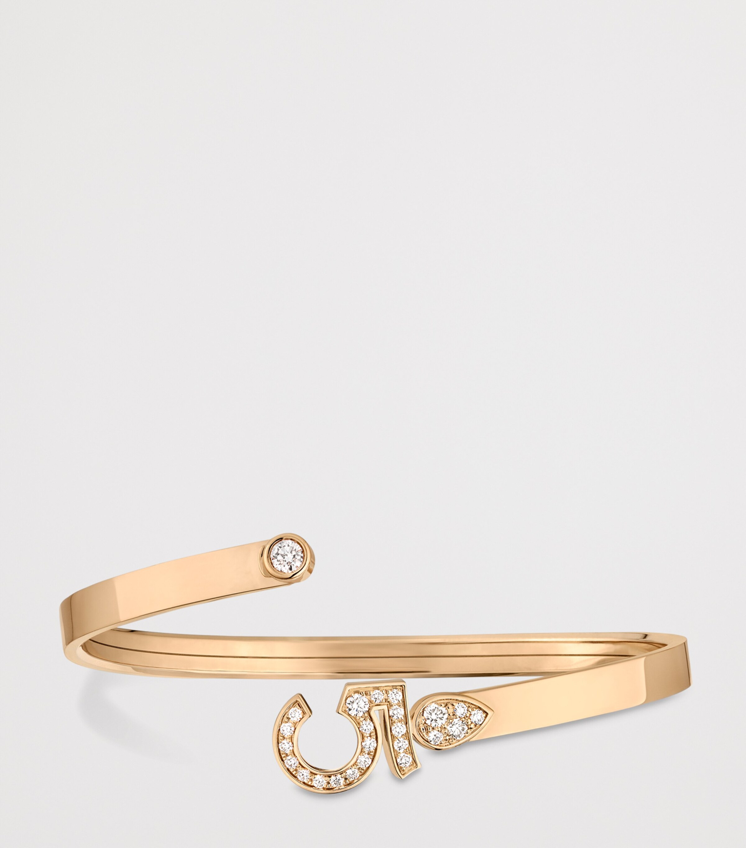 Beige Gold and Diamond Eternal N°5 Bangle BEIGE Image 3