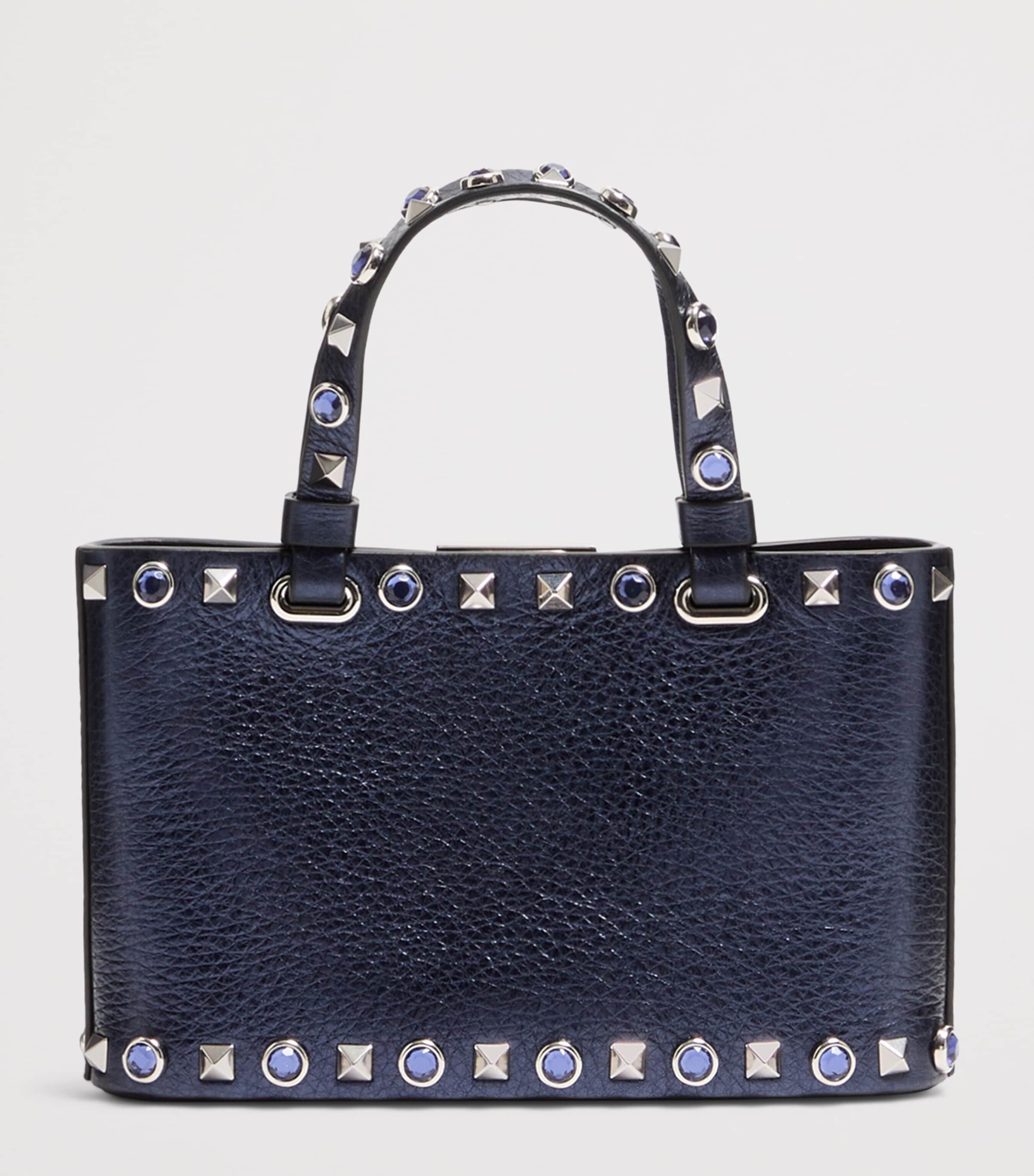 Valentino Garavani Mini Leather Rockstud Tote Bag Image 4