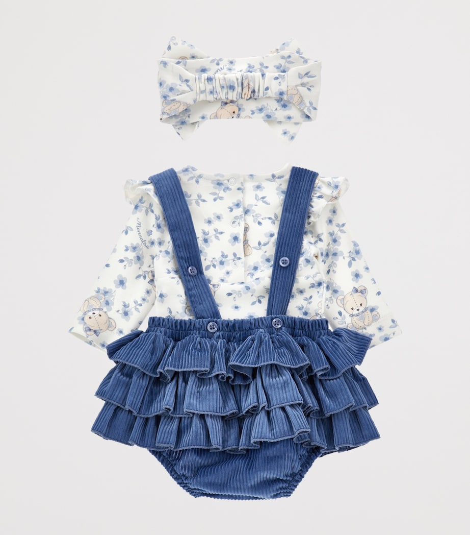 Cotton Bodysuit, Bloomers and Headband Set (1-9 Months) PANNA+AVIO Image 2