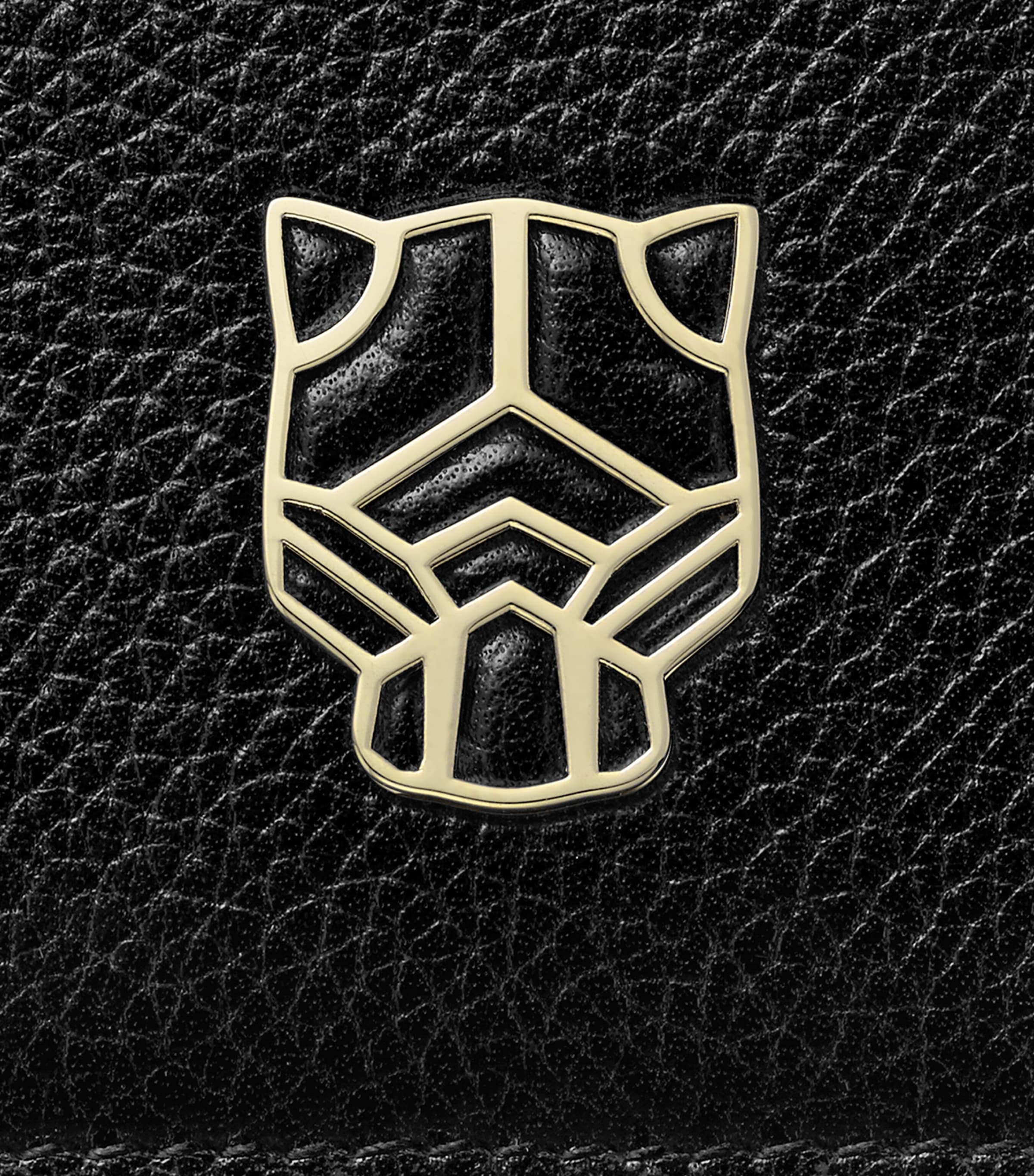 Leather Panthère de Cartier Card Holder BLACK Image 3