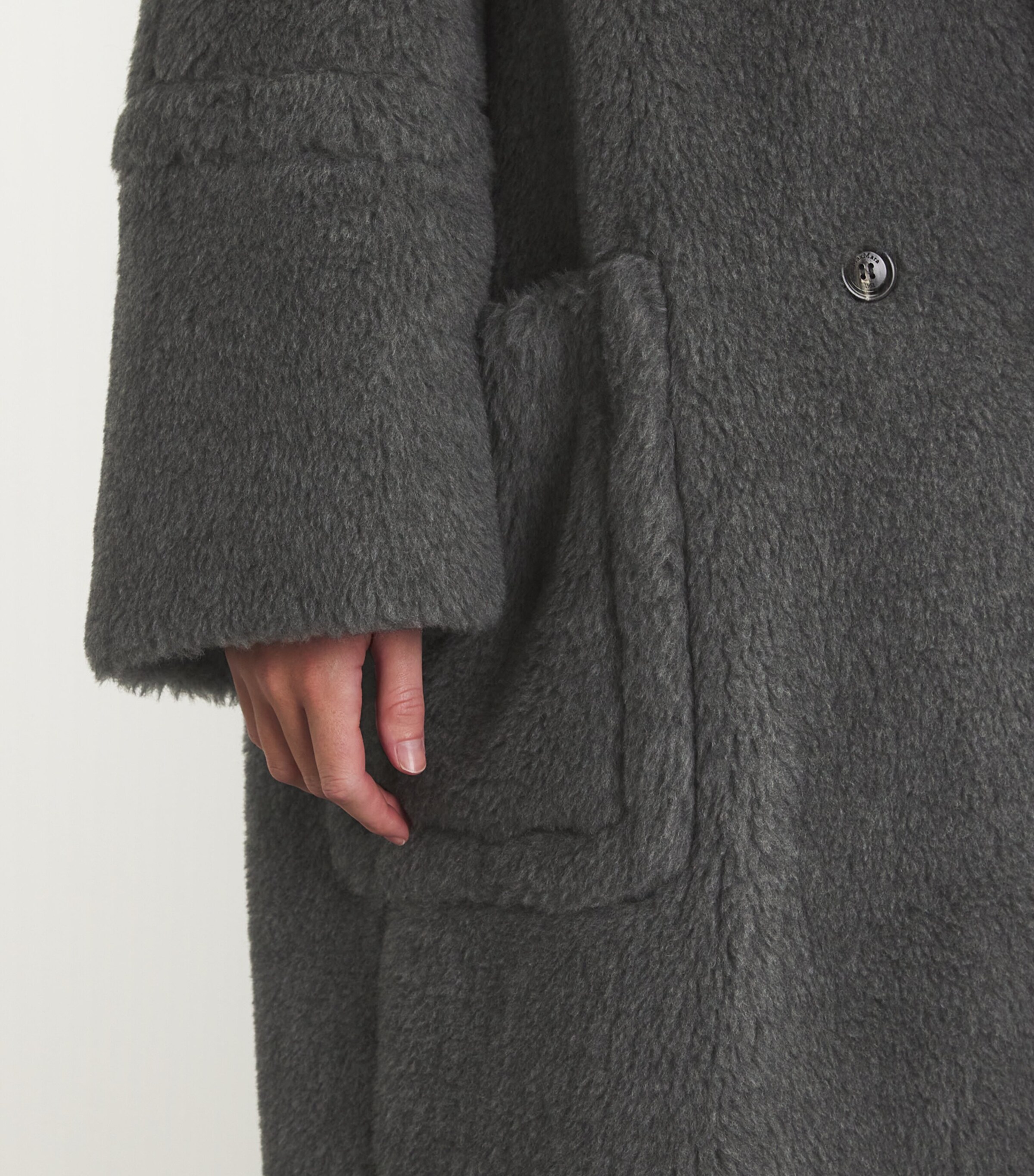 Dark Grey Grey Teddy Coat Uk Max Mara Teddy Bear Icon Coat Harrods UK