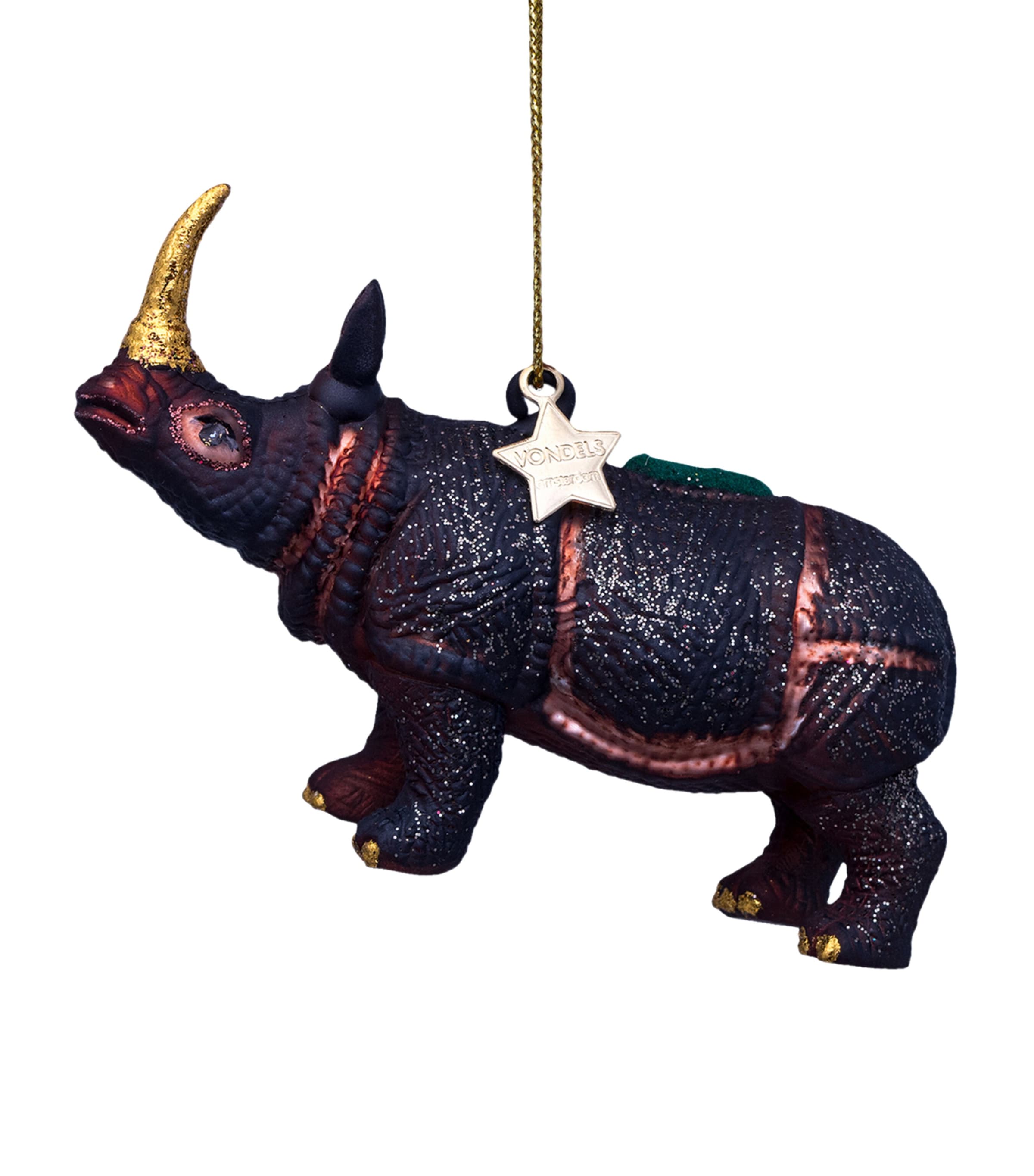 Harrods Rhino Tree Decoration In Grey