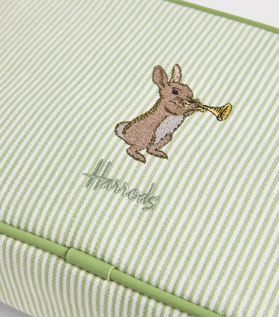 Stripe Embroidered Nursery Pouch PALE GREEN Image 4