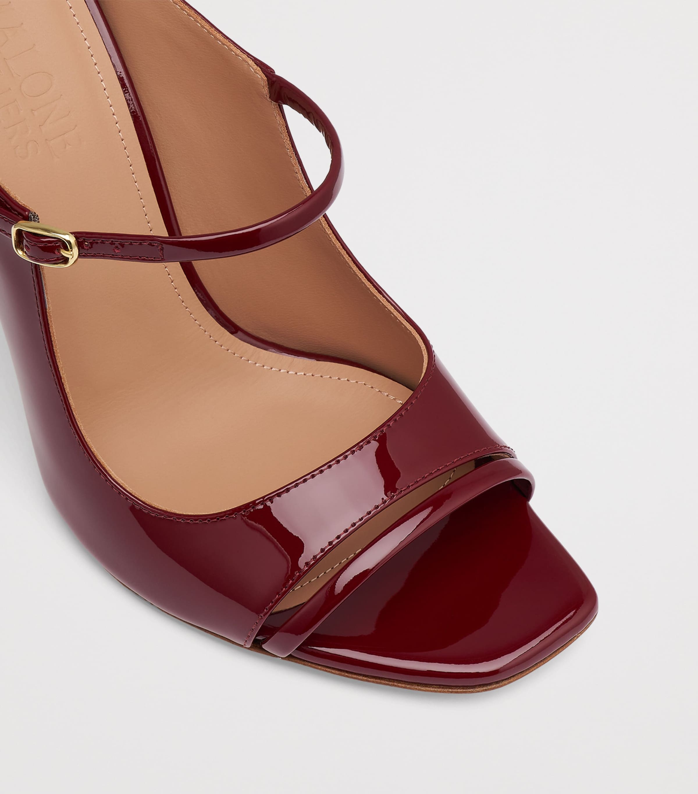 Malone Souliers Patent Leather Rania Heeled Mules 90 Rosewood Image 5