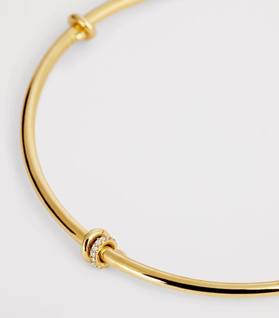 Yellow Gold and Diamond Arc Kini Bangle YELLOW GOLD Image 4