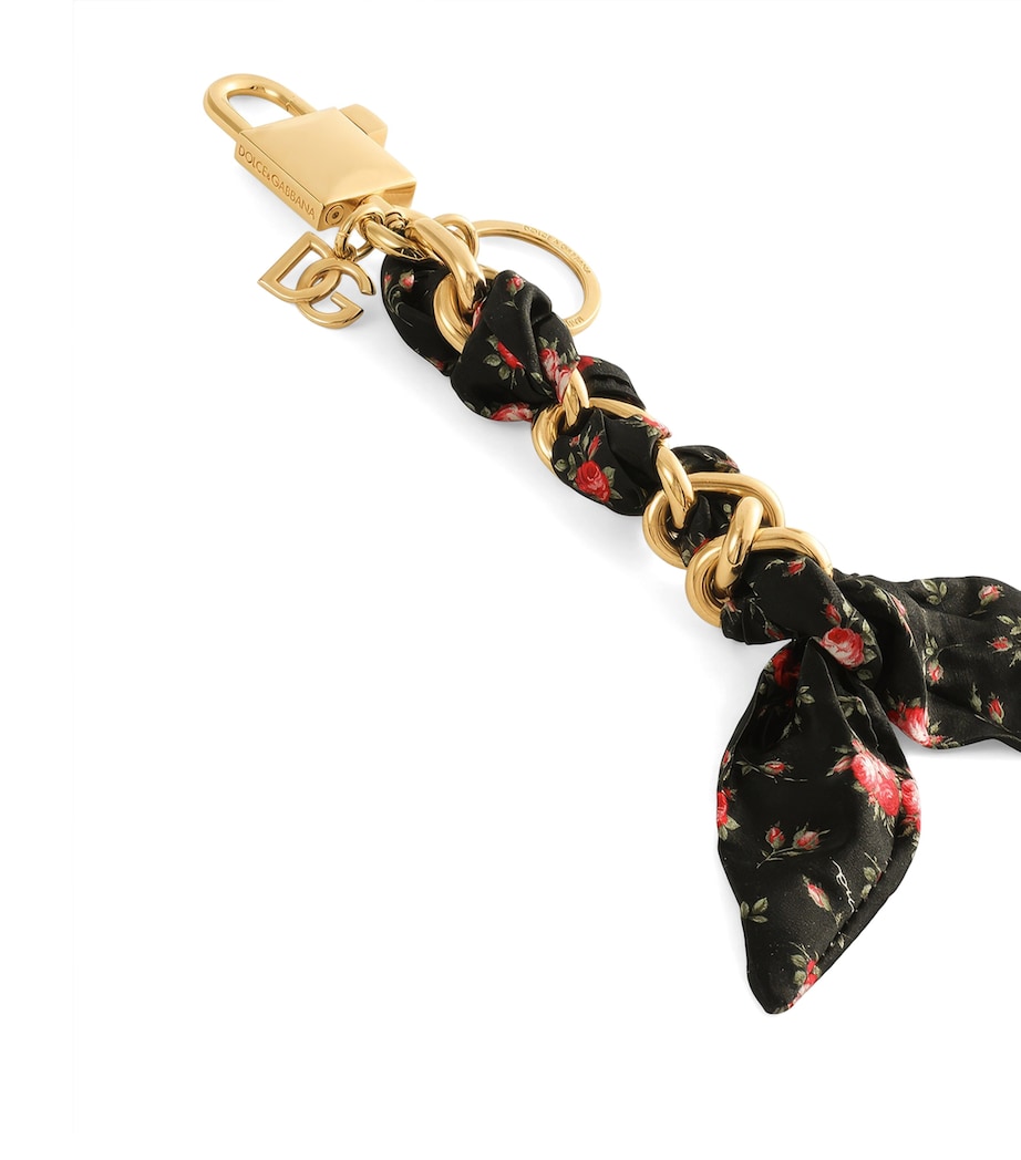 Silk Printed Bag Charm HN5XJ-ROSELLINE Image 2