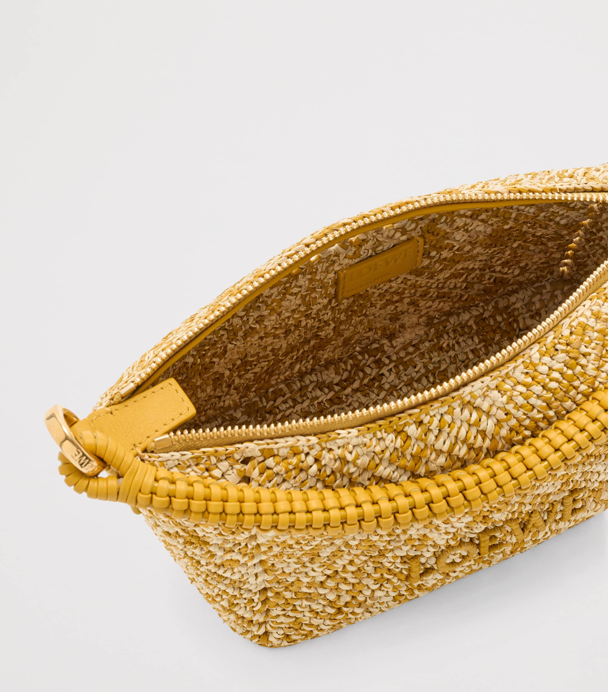 LOEWE x Paula’s Ibiza Raffia Cala Pouch Mustard Image 7