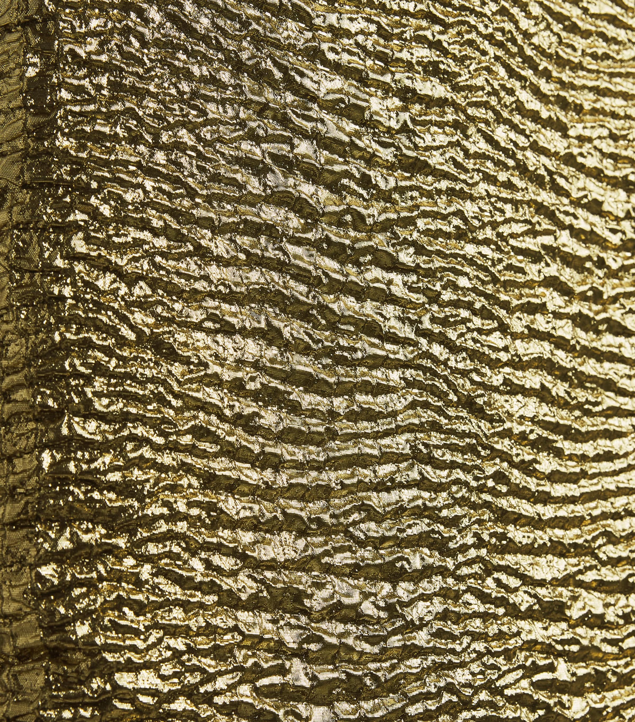 Metallic Seersucker Micheline Gown GOLD Image 5