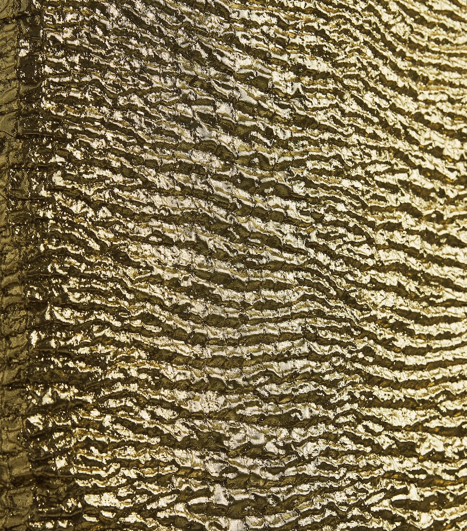 Metallic Seersucker Micheline Gown GOLD Image 5