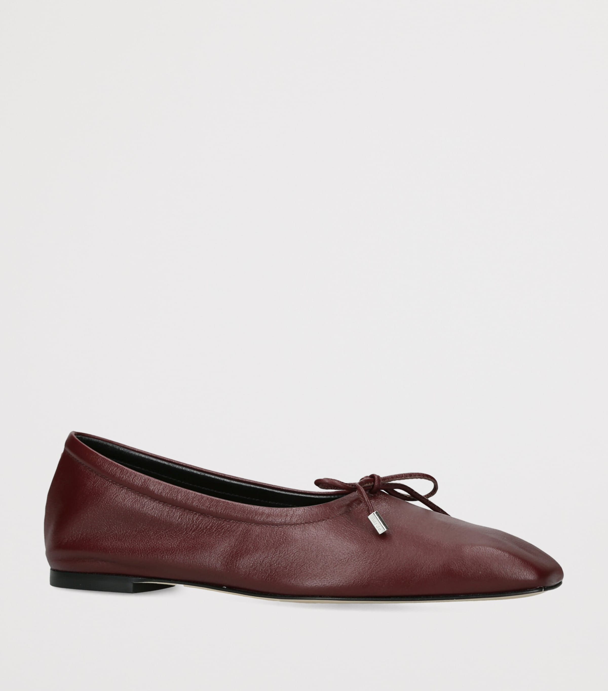 aeyde Leather Nomi Ballet Flats Wine Image 2
