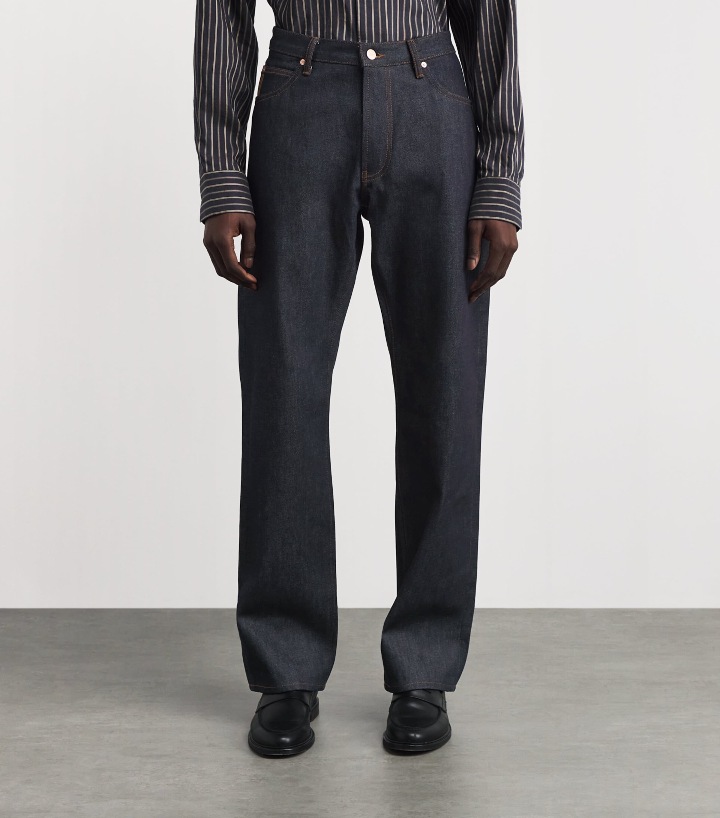 Emporio Armani Mens Straight-Leg Jeans Image 4