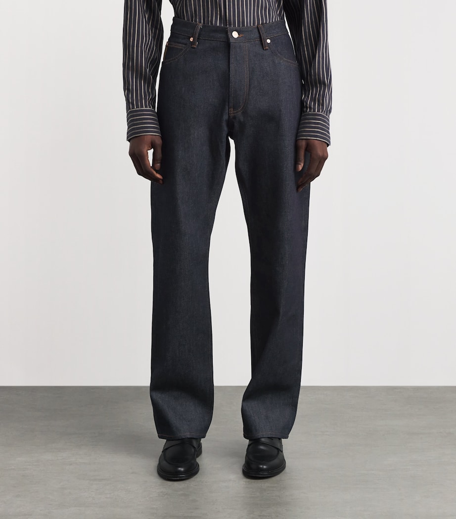 Emporio Armani Mens Straight-Leg Jeans Image 4