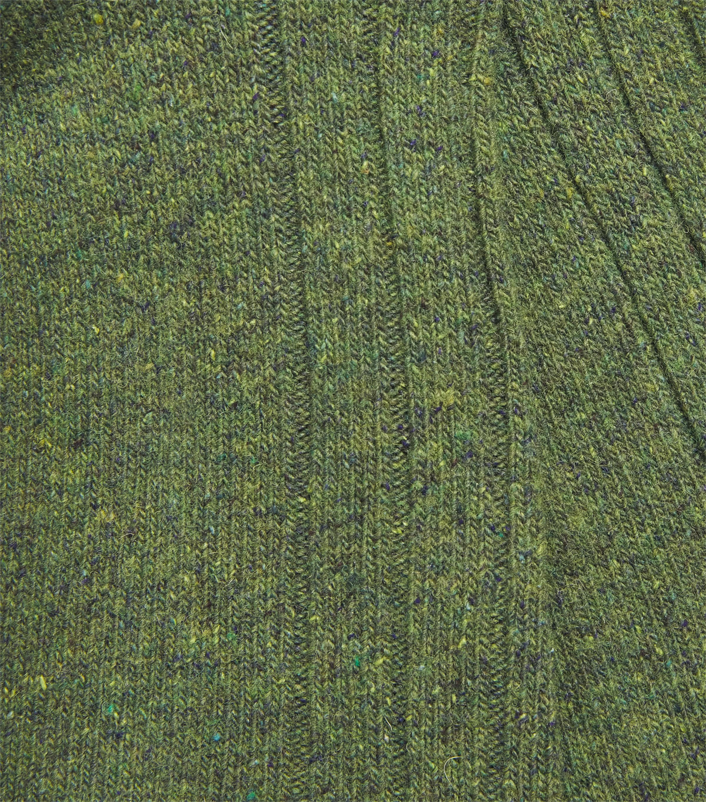 Doré Doré Mens Stripe-Cuff Ribbed Socks Campagne Image 2