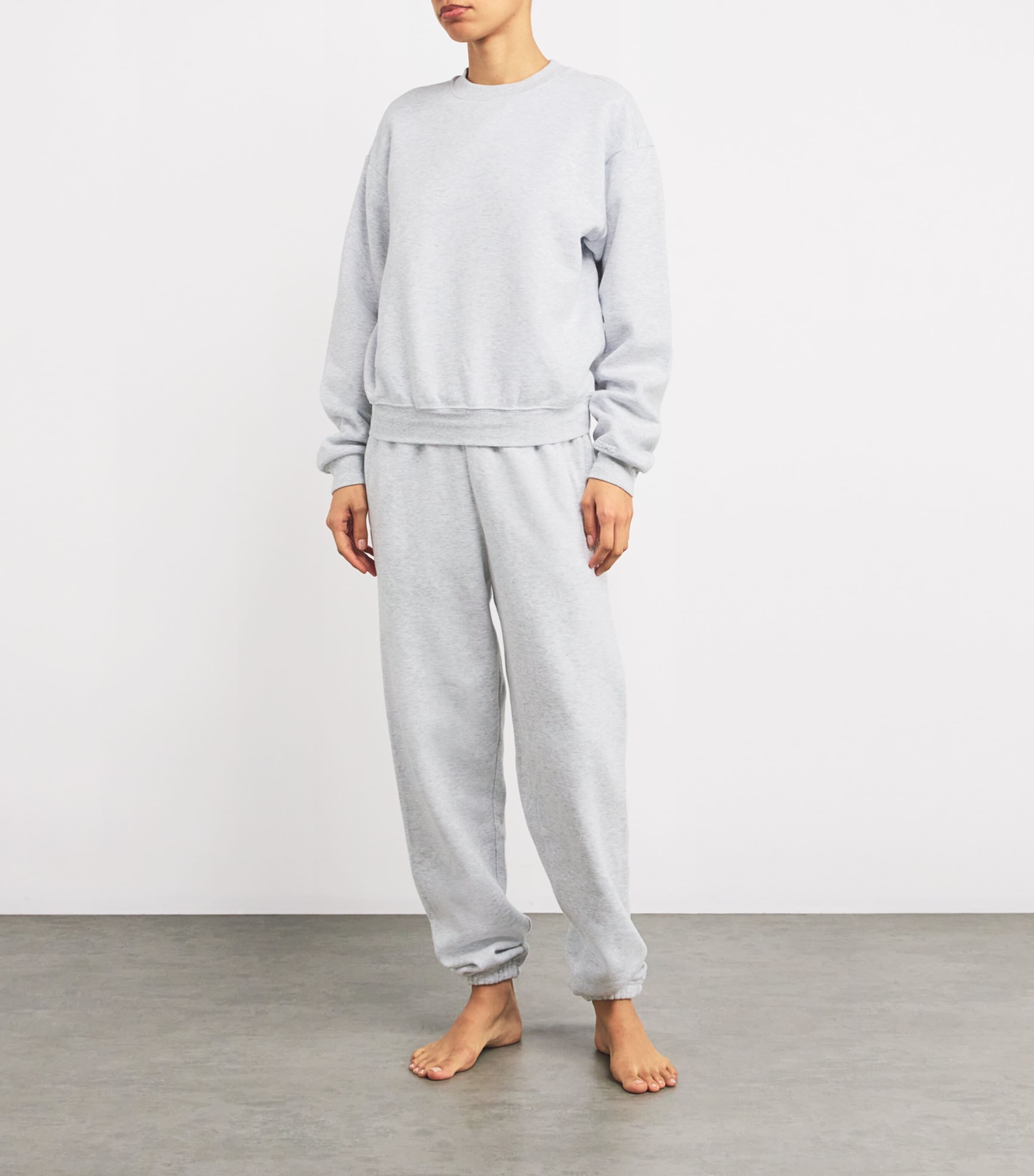 Cotton-Blend Fleece Sweatpants LIGHT HEATHER GREY Image 2