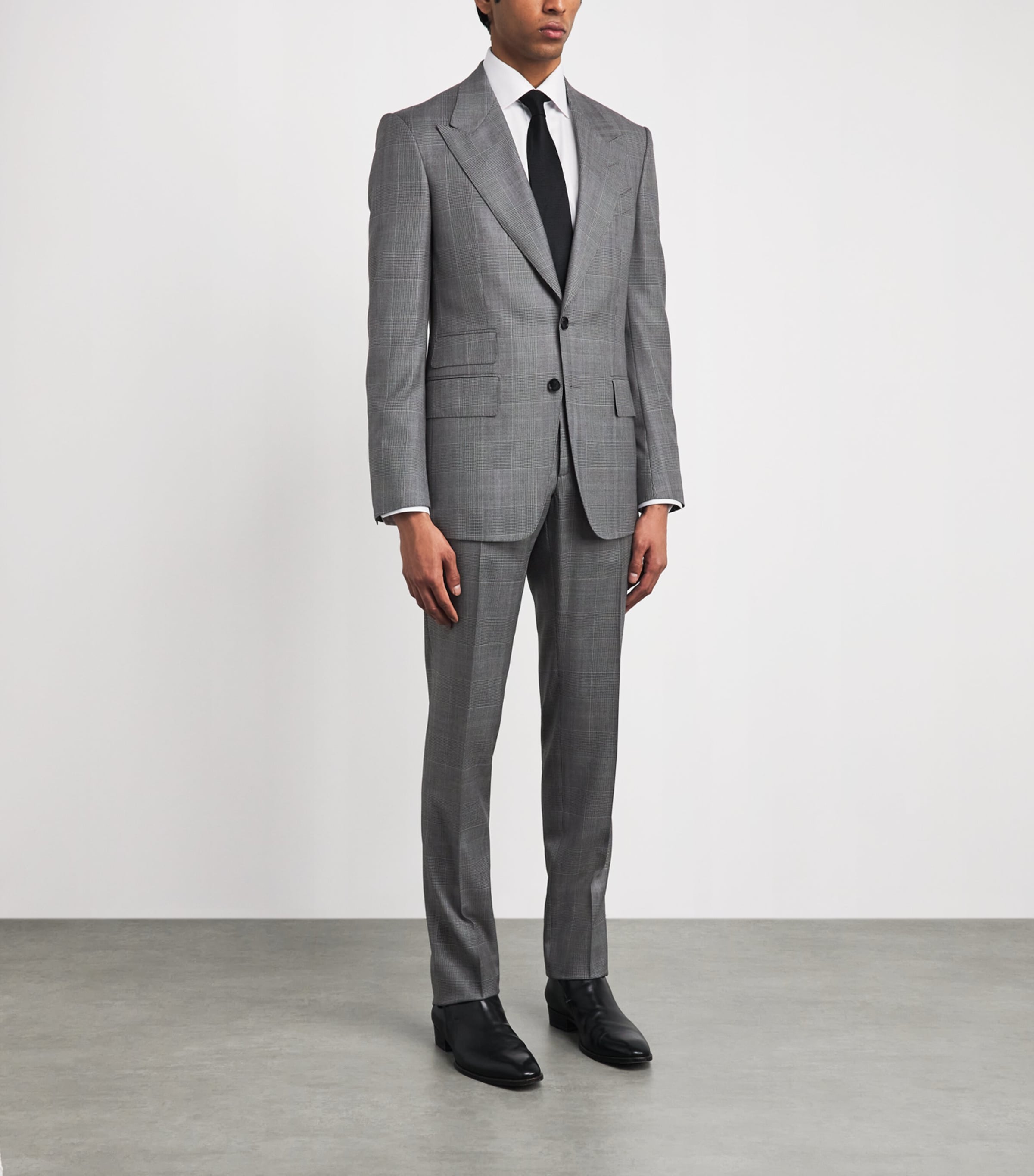 TOM FORD Mens Wool Check Shelton 2-Piece Suit Nwa Image 4