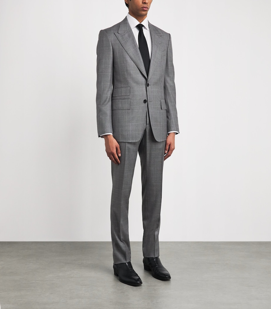TOM FORD Mens Wool Check Shelton 2-Piece Suit Nwa Image 4