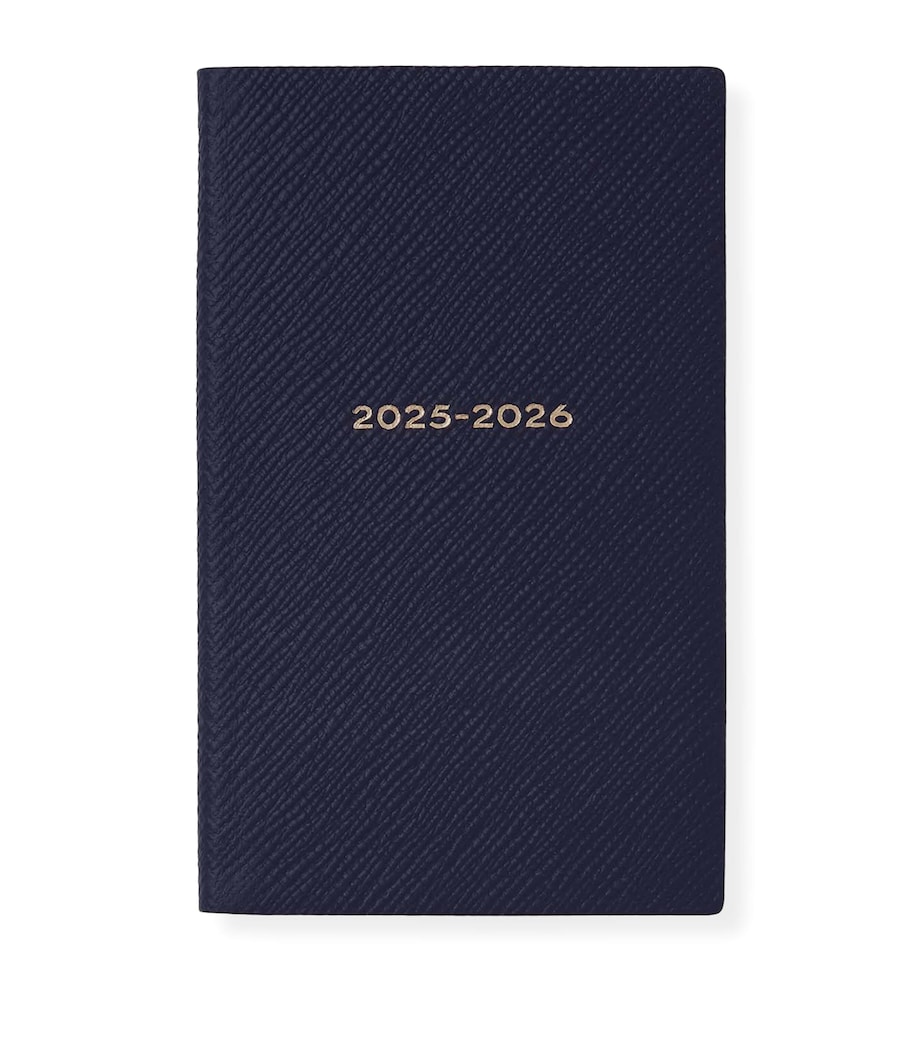 Smythson Panama Leather Weekly Diary 2025 Navy Image 1