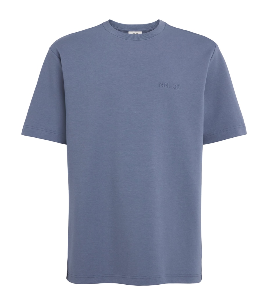NN.07 Mens Relaxed Logo Nat T-Shirt Stone Blue Image 1