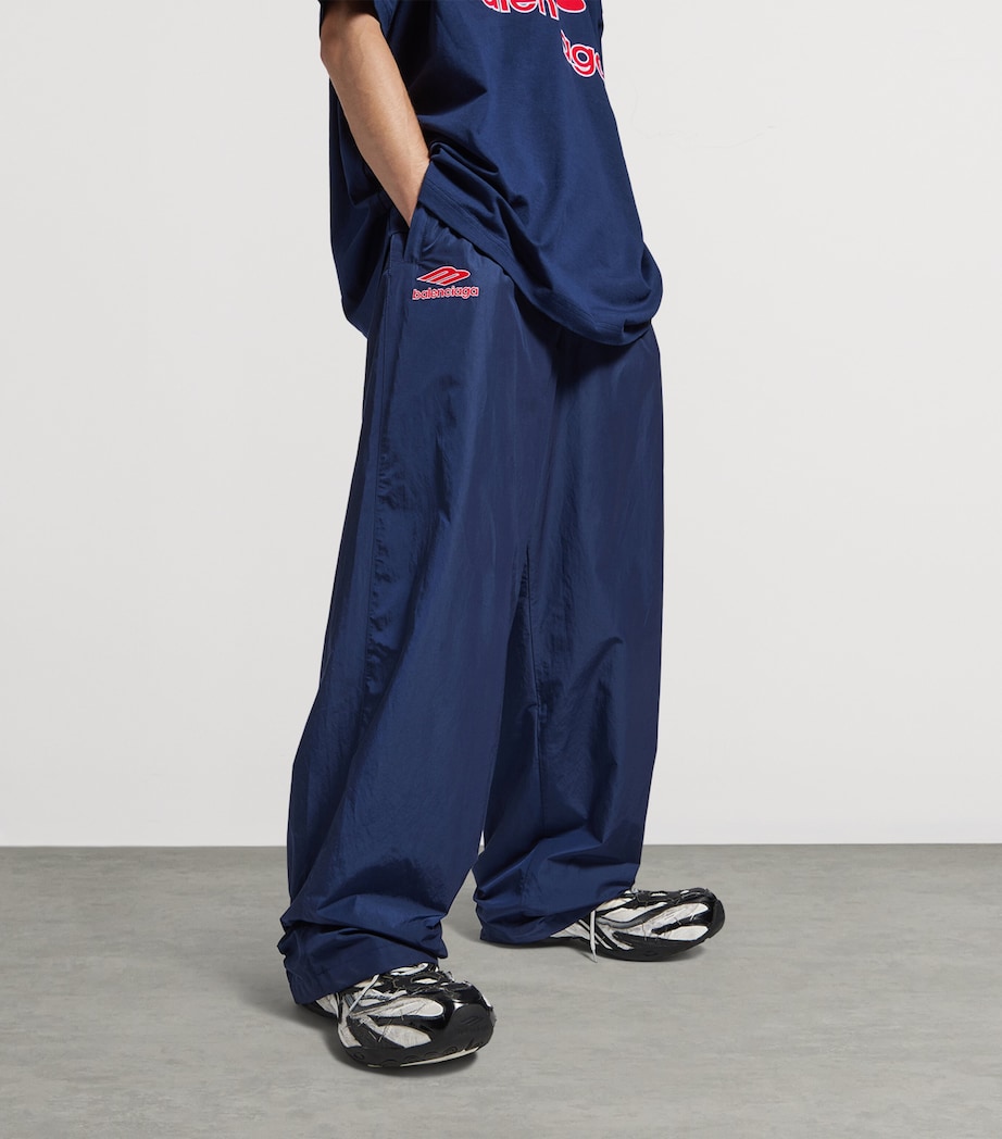 Cotton-Blend Elasticated Wide-Leg Trousers 6641 Image 6