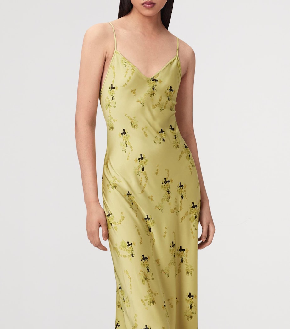 AllSaints Womens Floral Print Bryony Maxi Dress Empoli Yellow Image 5