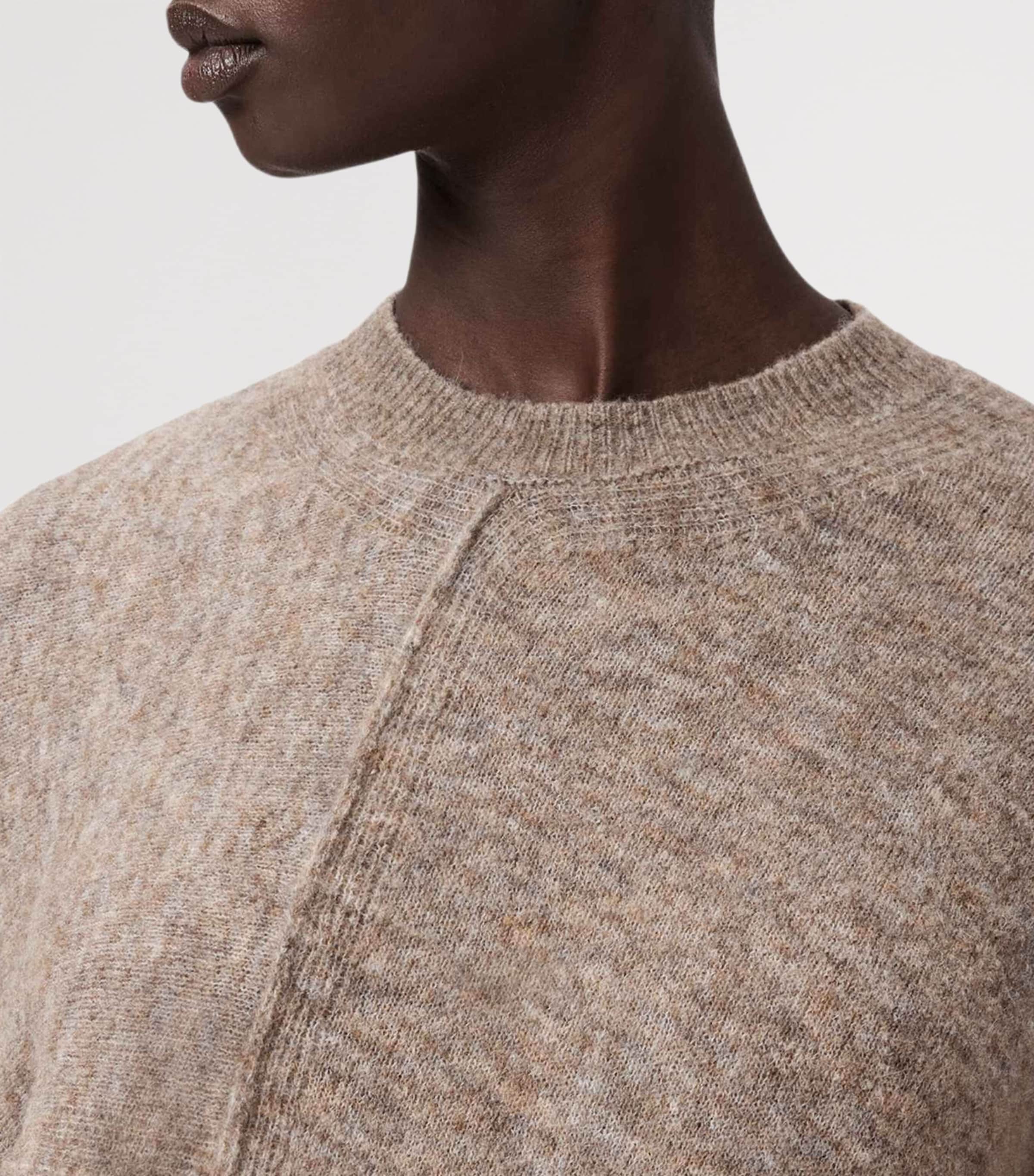 Asymmetric Lock Sweater PINE BARK BROWN Image 5