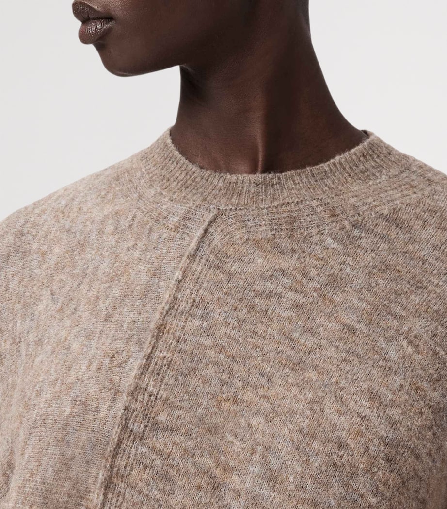 Asymmetric Lock Sweater PINE BARK BROWN Image 5