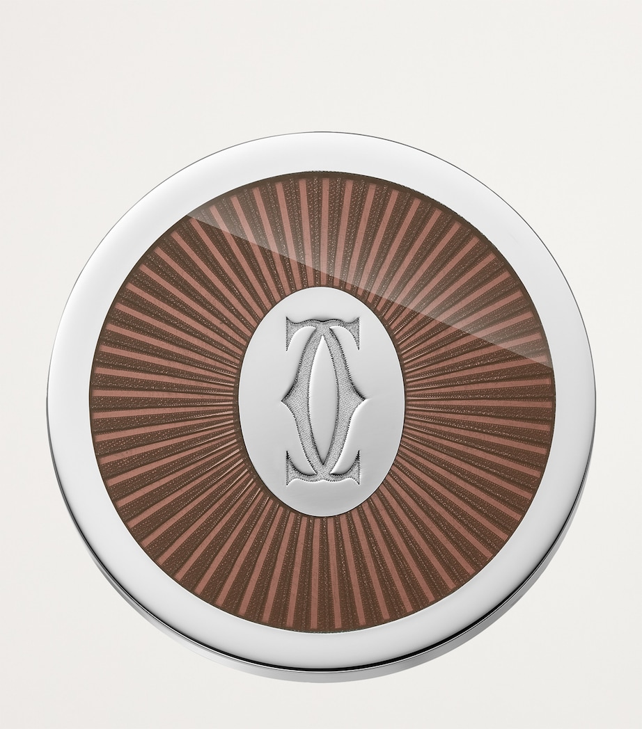 Sterling Silver and Brown Lacquer Double C de Cartier Cufflinks SILVER AND BROWN Image 2