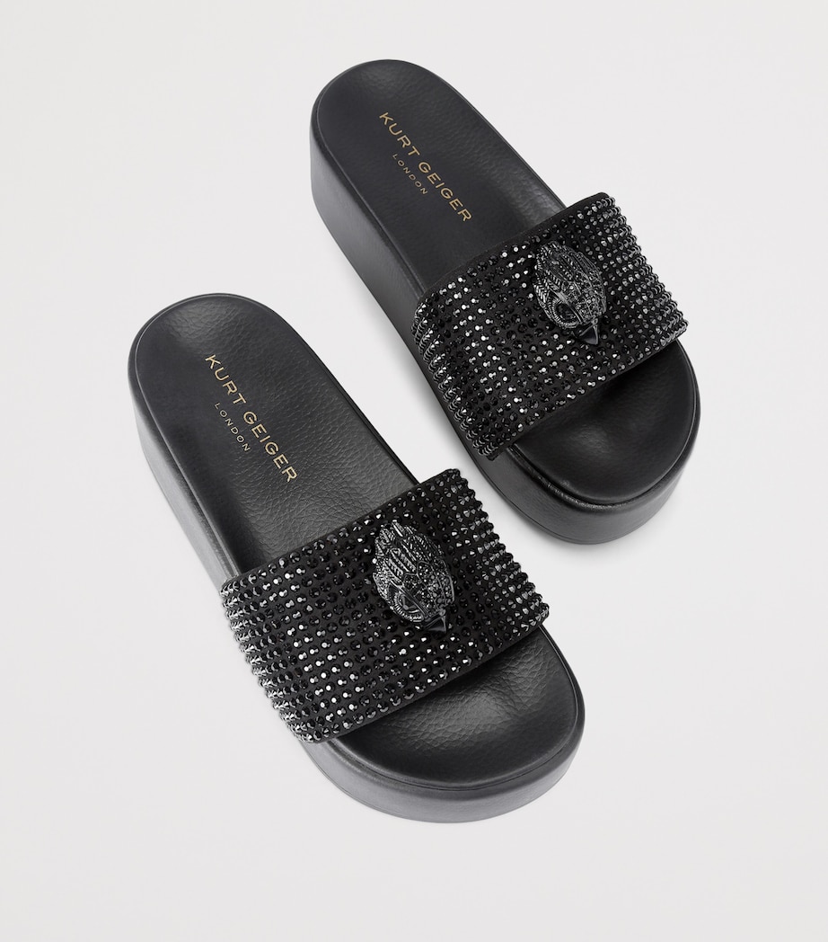 Kurt Geiger London Meena Eagle Platform Slides Black Image 4