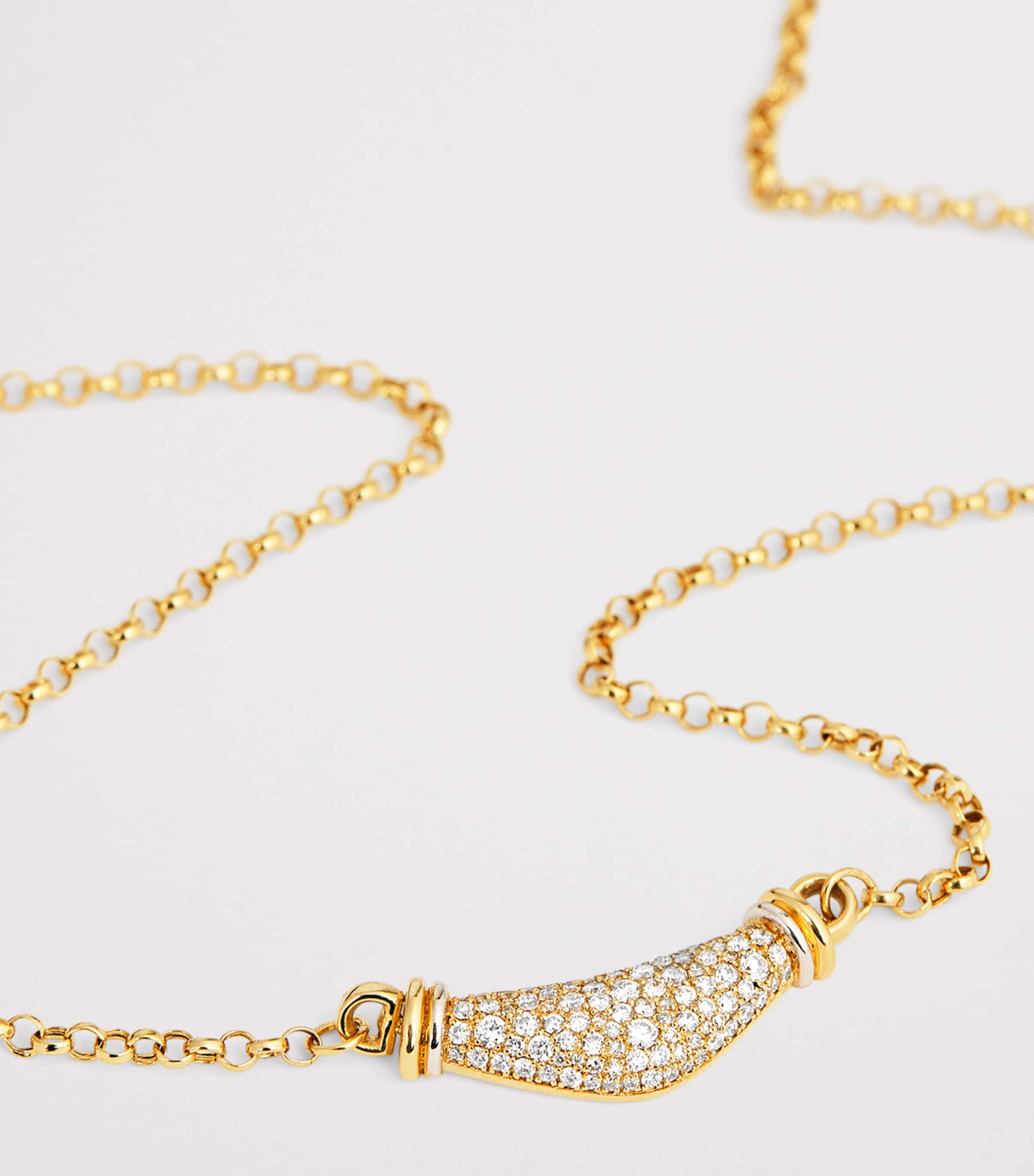 Yellow Gold and Diamond Lot N*93 Karma Necklace YELLOW GOLD Image 4