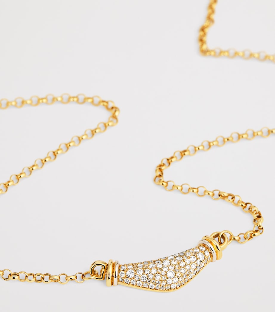 Yellow Gold and Diamond Lot N*93 Karma Necklace YELLOW GOLD Image 4