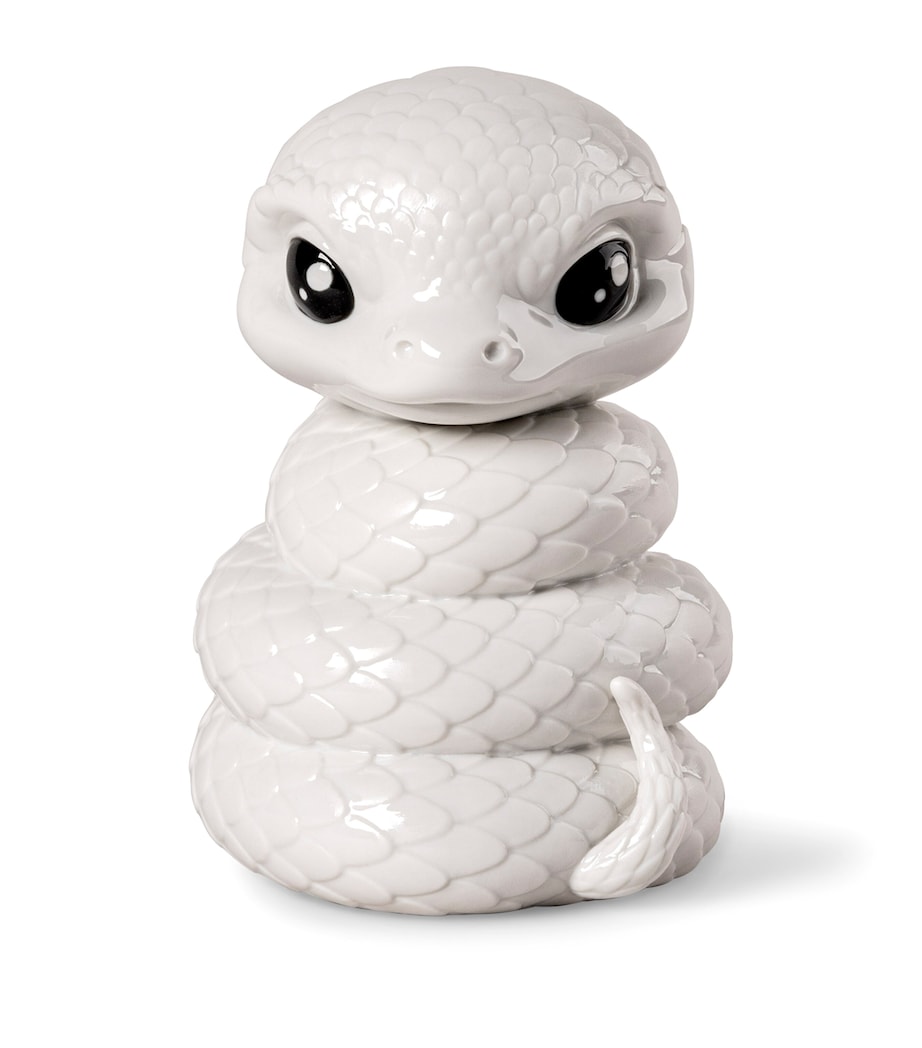 Lladró Porcelain Baby Snake Sculpture White Image 1