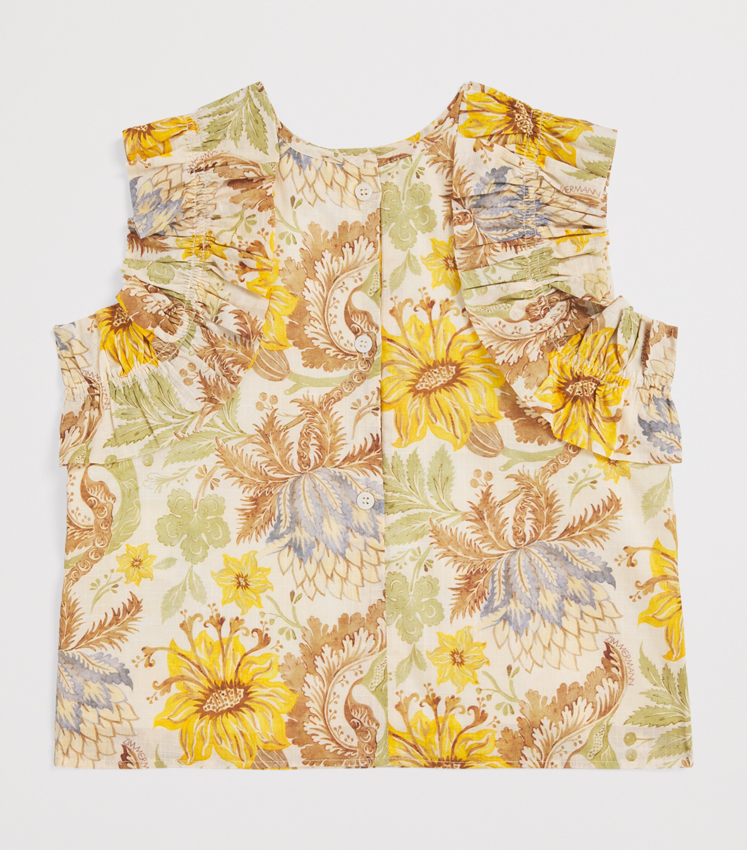 Cotton Daylight Blouse (12 Months-12 Years) STAMP FLORAL CREAM Image 2