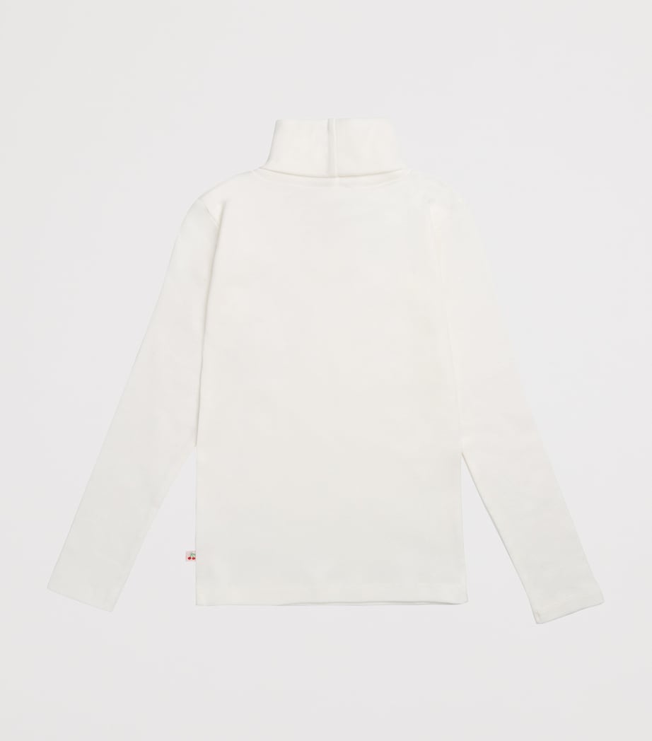 Bonpoint Organic Cotton Rollneck Sweater (10-12 Years) Blanc Lait Image 2