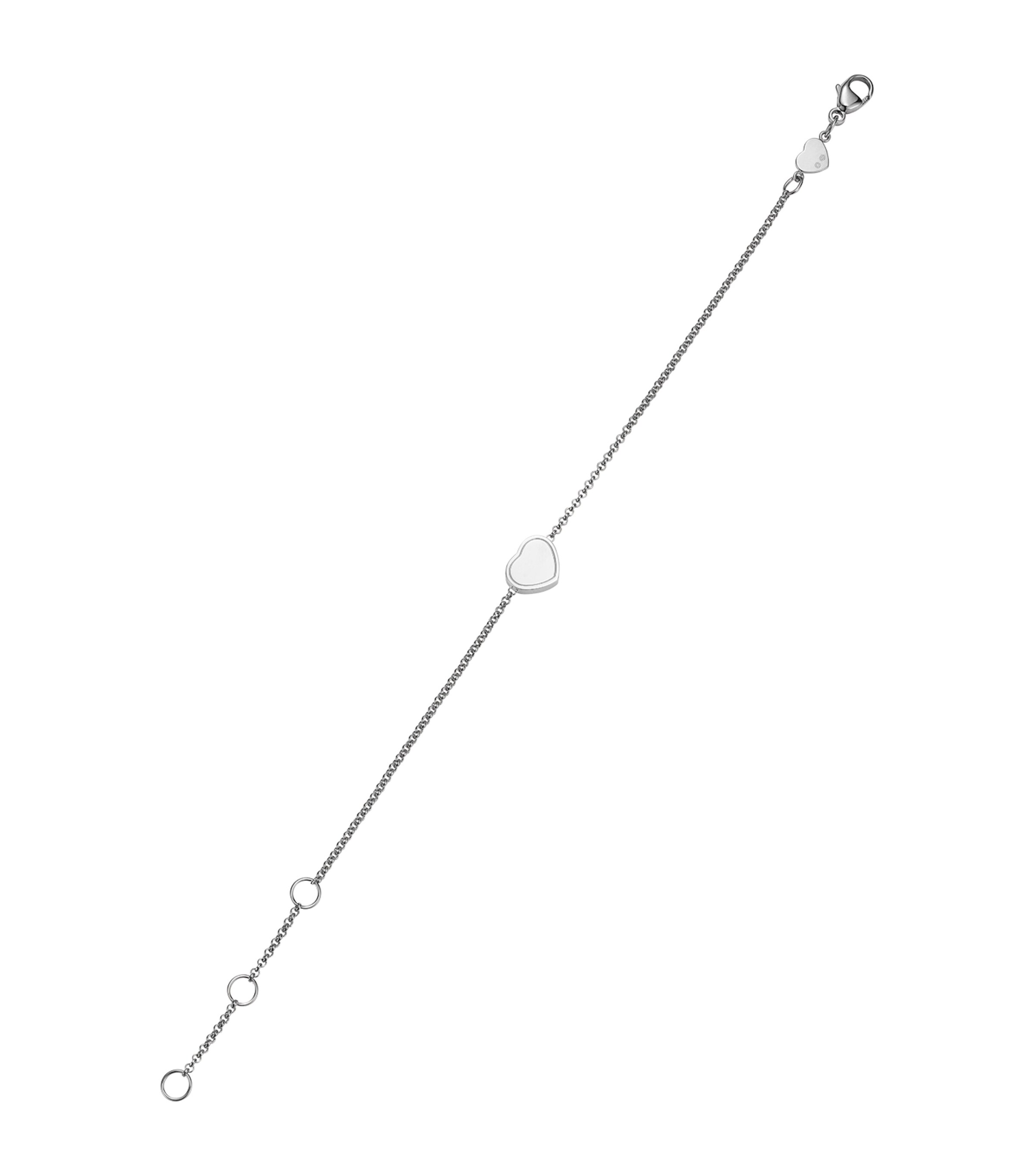 White Gold and Diamond My Happy Hearts Bracelet 18K WHITE GOLD Image 4