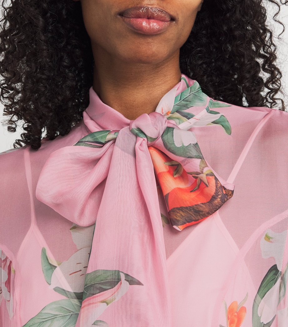 Chiffon Floral Lilith Maxi Dress LAVISH PRINT IN PINK Image 4