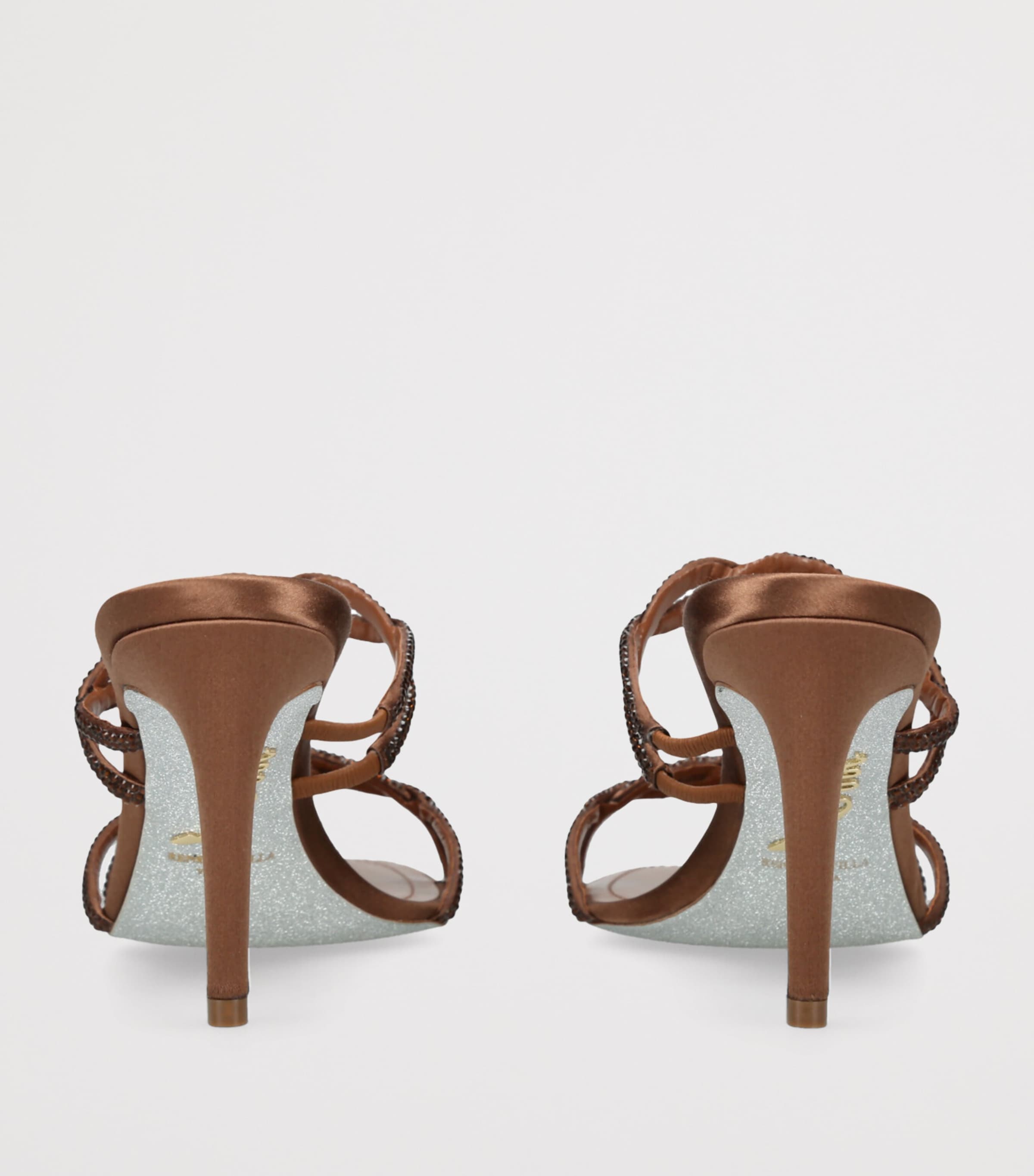 Satin Crystal Sandals 80 BROWN/OTH Image 2