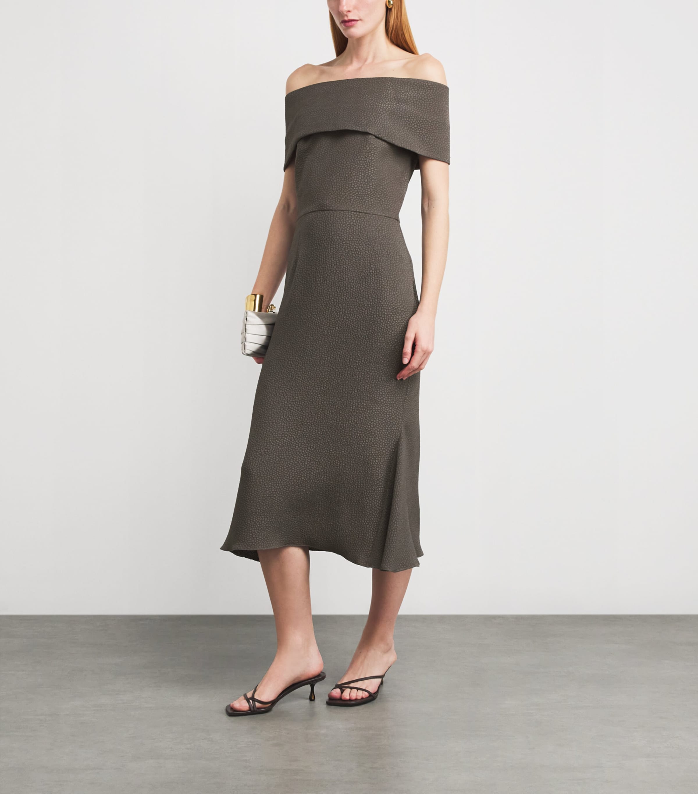 Jacquard Playtime Midi Dress SLATE GREY Image 2