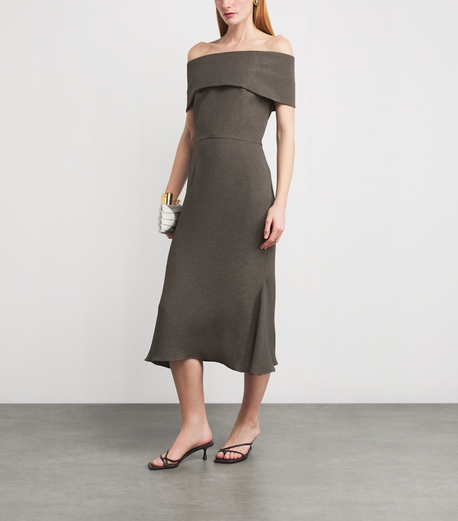 Jacquard Playtime Midi Dress SLATE GREY Image 2