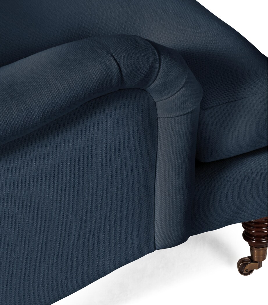 Beechwood and Linen Somerville Club Chair MEDIUM MAHOGANY Image 5