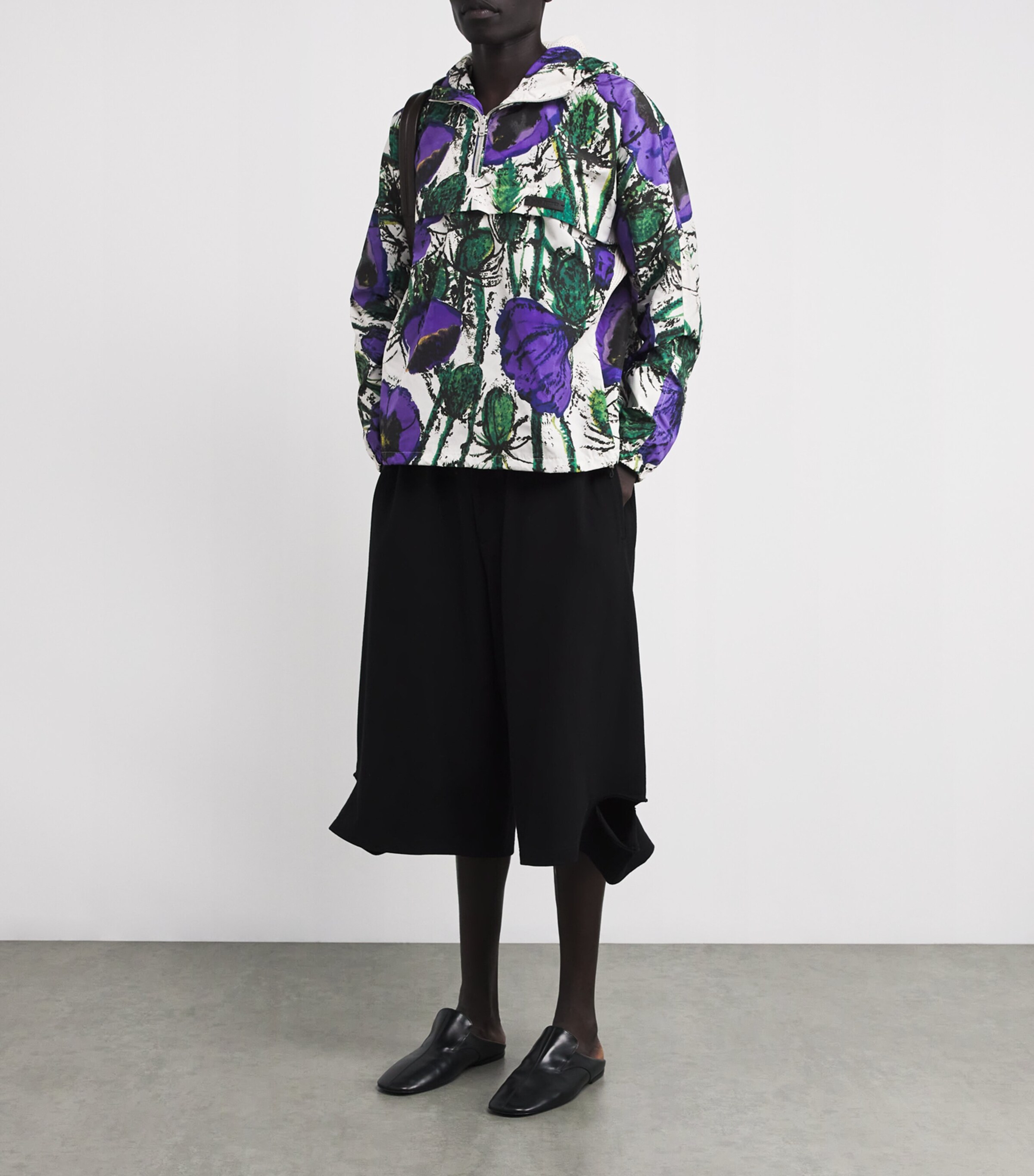 Wales Bonner Mens Bloom Anorak Jacket Poppy Purple Image 2