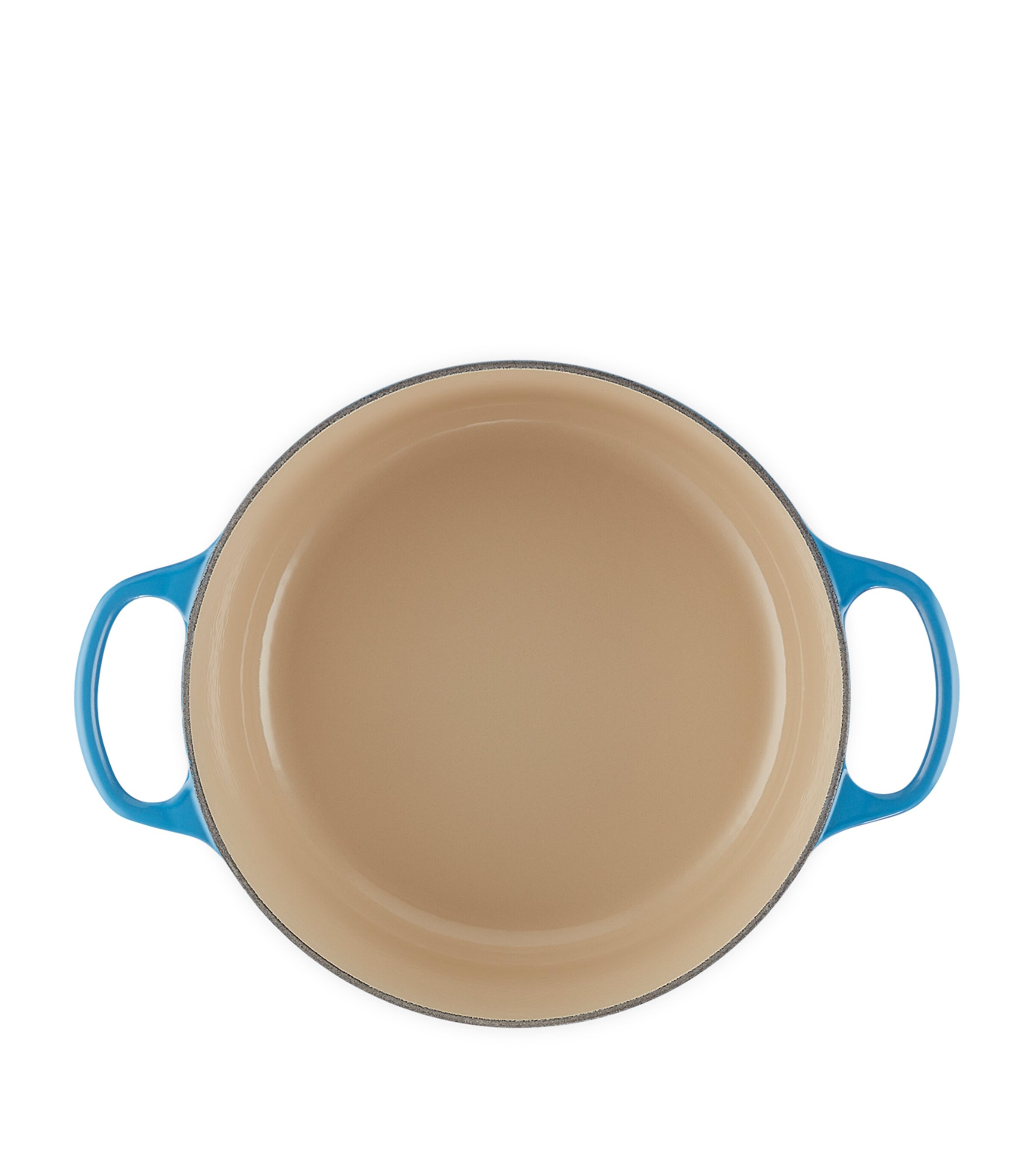 Cast Iron Round Casserole Dish (24cm) AZURE BLUE Image 4