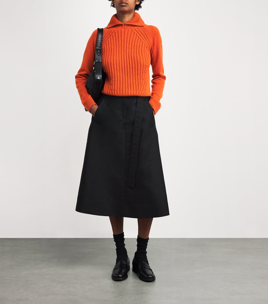 Cotton Belted Midi Skirt 999 Image 2