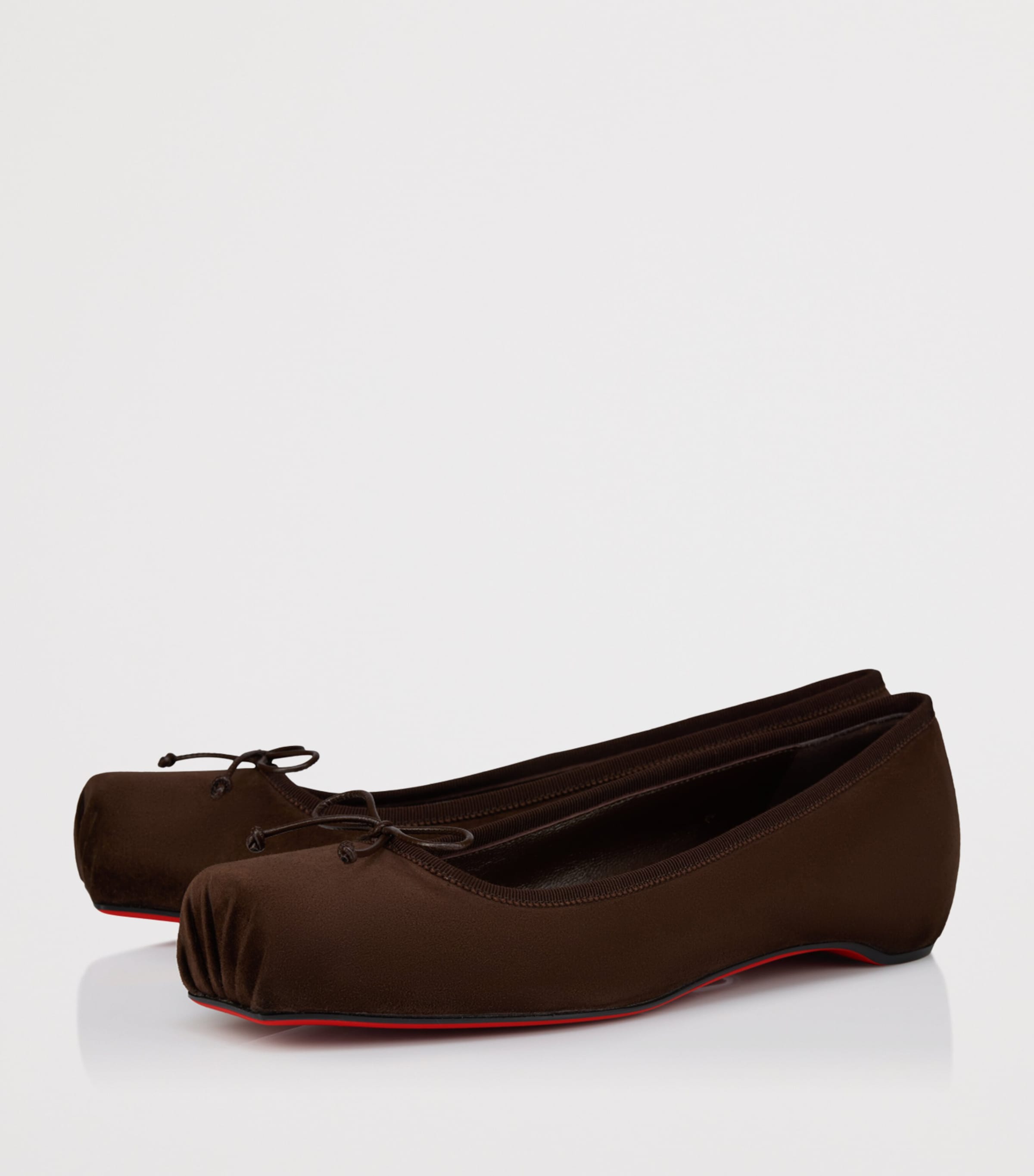 Christian Louboutin Womens Cassia Nodo Suede Ballet Flats Image 2